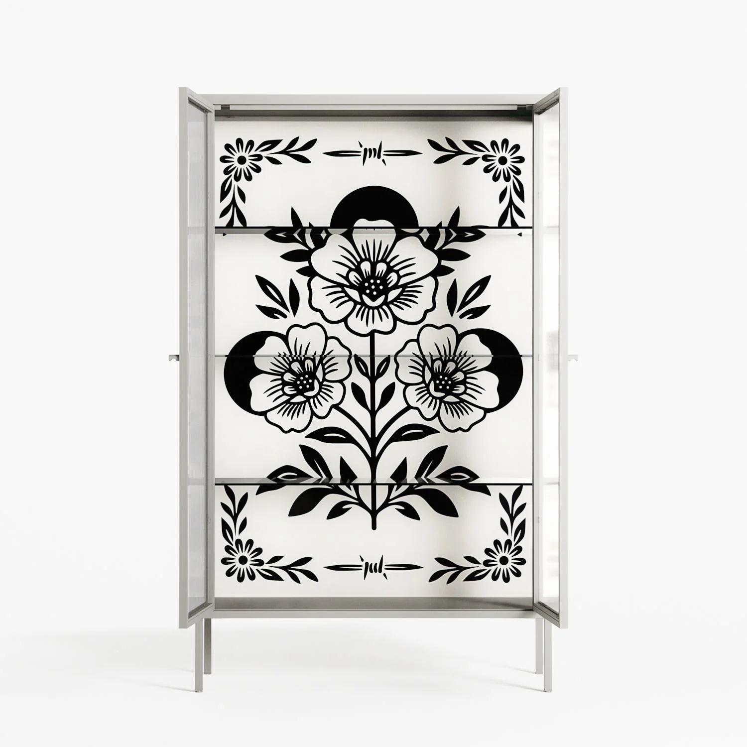 Barbed Bloom - Cabinet - Daphna Sebbane - Chalk - Reeded glass - Image 3