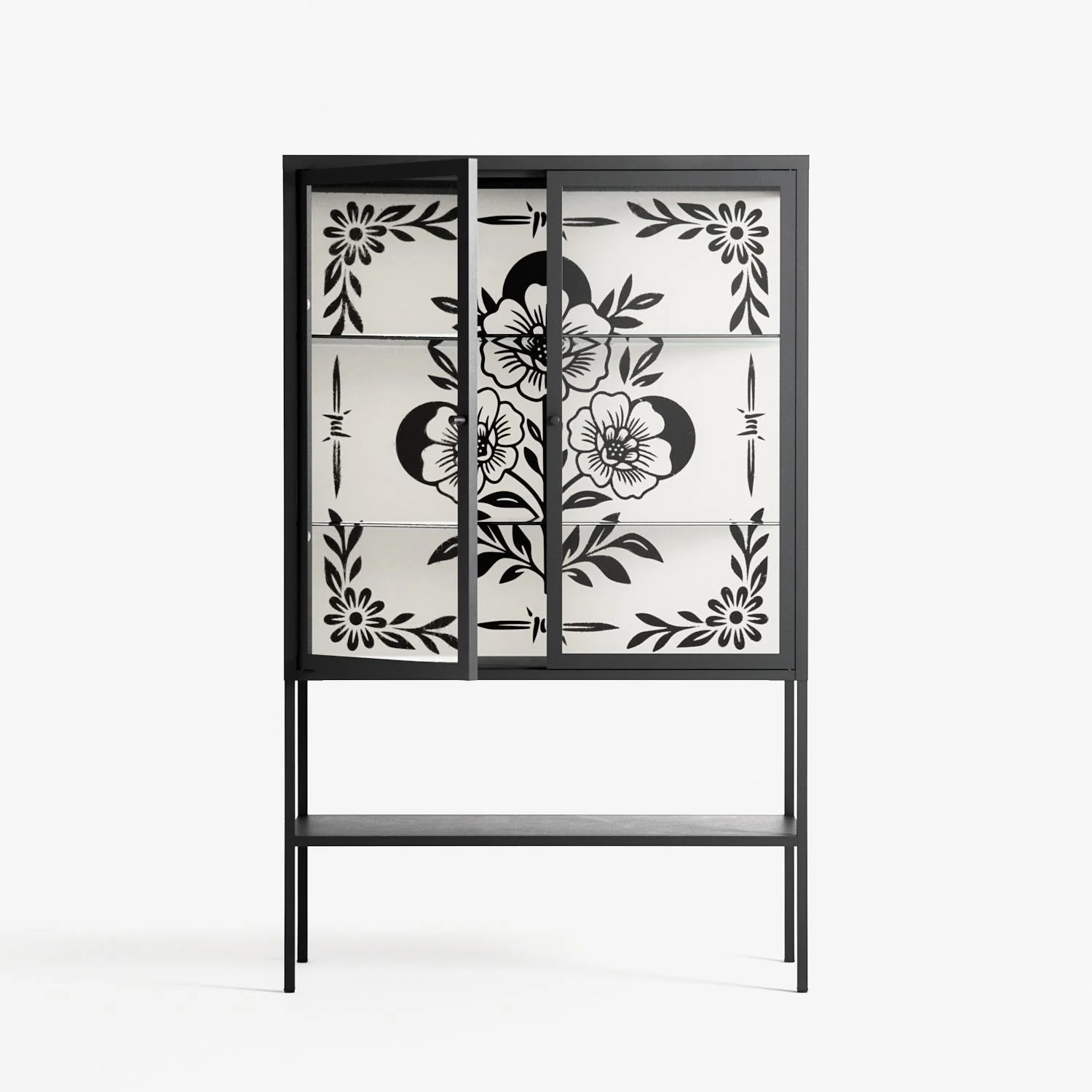 Barbed Bloom - Loft Cabinet - Daphna Sebbane - Antracite - Clear glass - Image 2