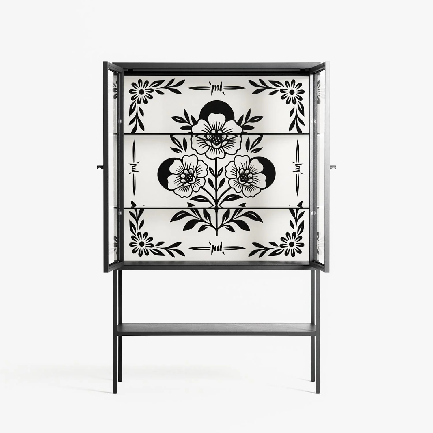 Barbed Bloom - Loft Cabinet - Daphna Sebbane - Antracite - Clear glass - Image 3