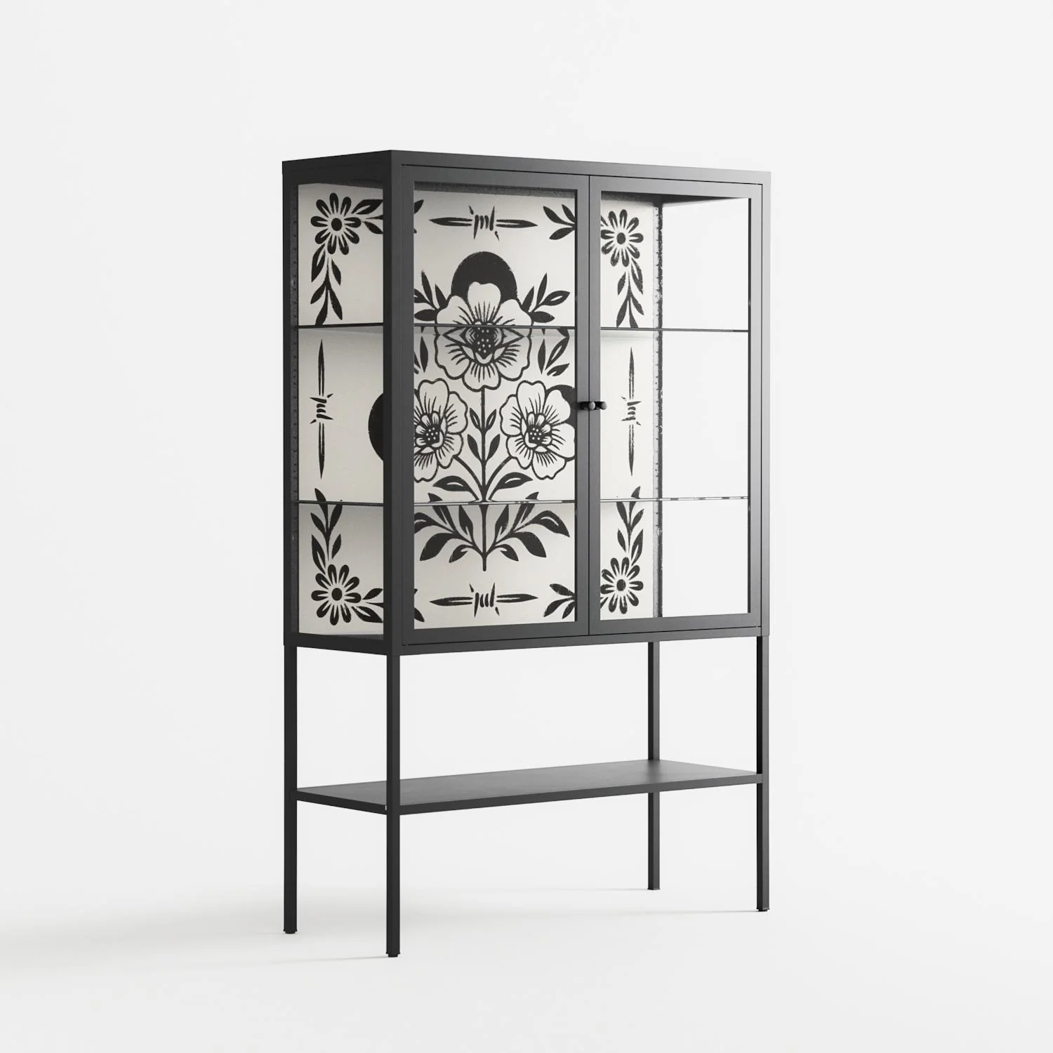 Barbed Bloom - Loft Cabinet - Daphna Sebbane - Antracite - Clear glass - Image 4