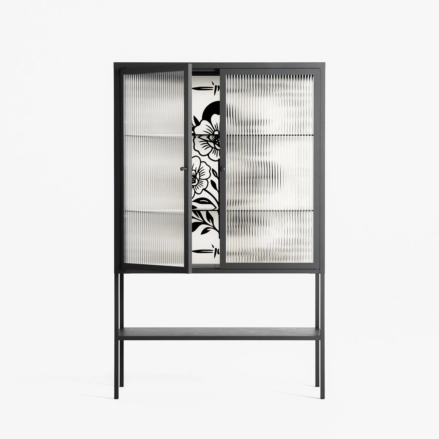 Barbed Bloom - Loft Cabinet - Daphna Sebbane - Antracite - Reeded glass - Image 2