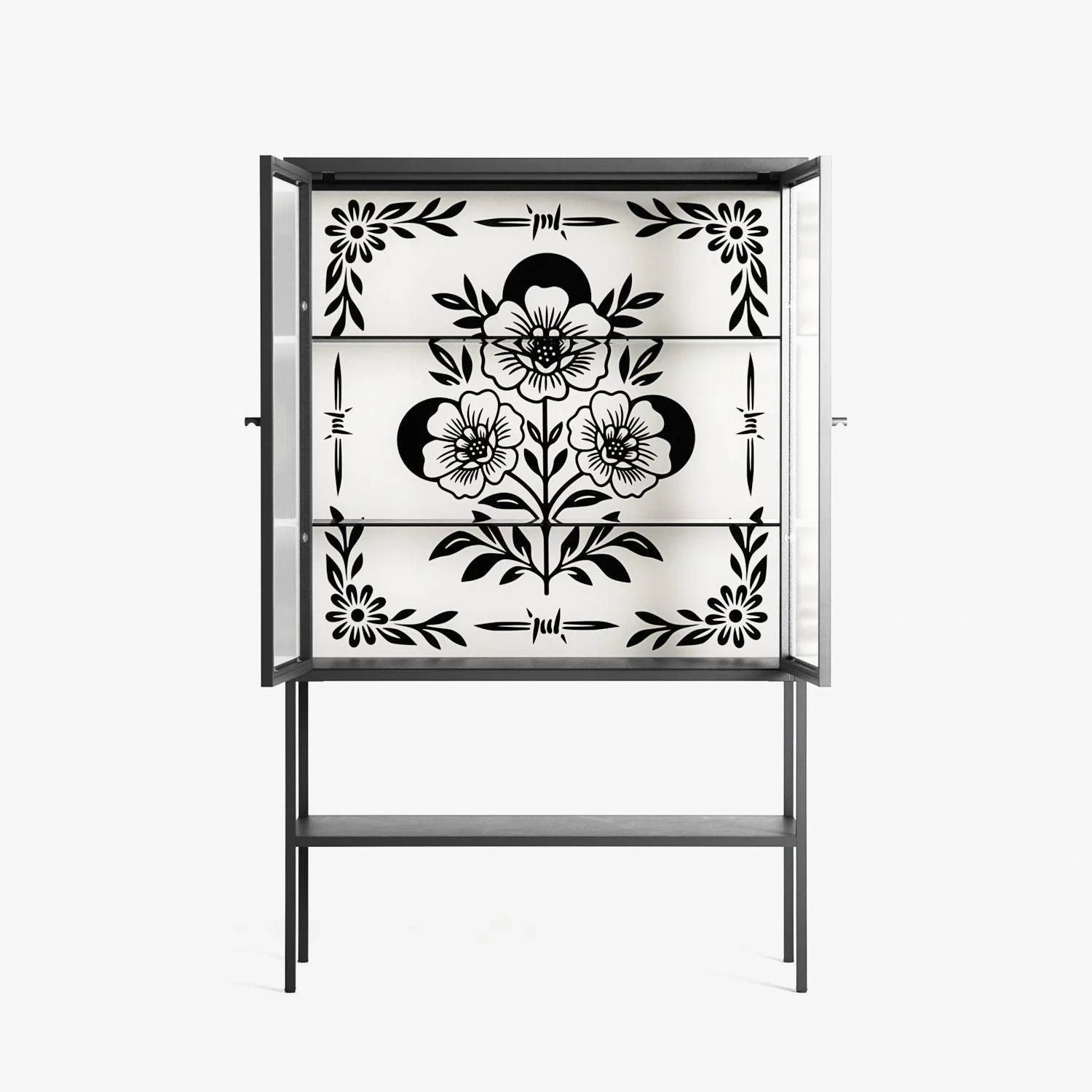 Barbed Bloom - Loft Cabinet - Daphna Sebbane - Antracite - Reeded glass - Image 3