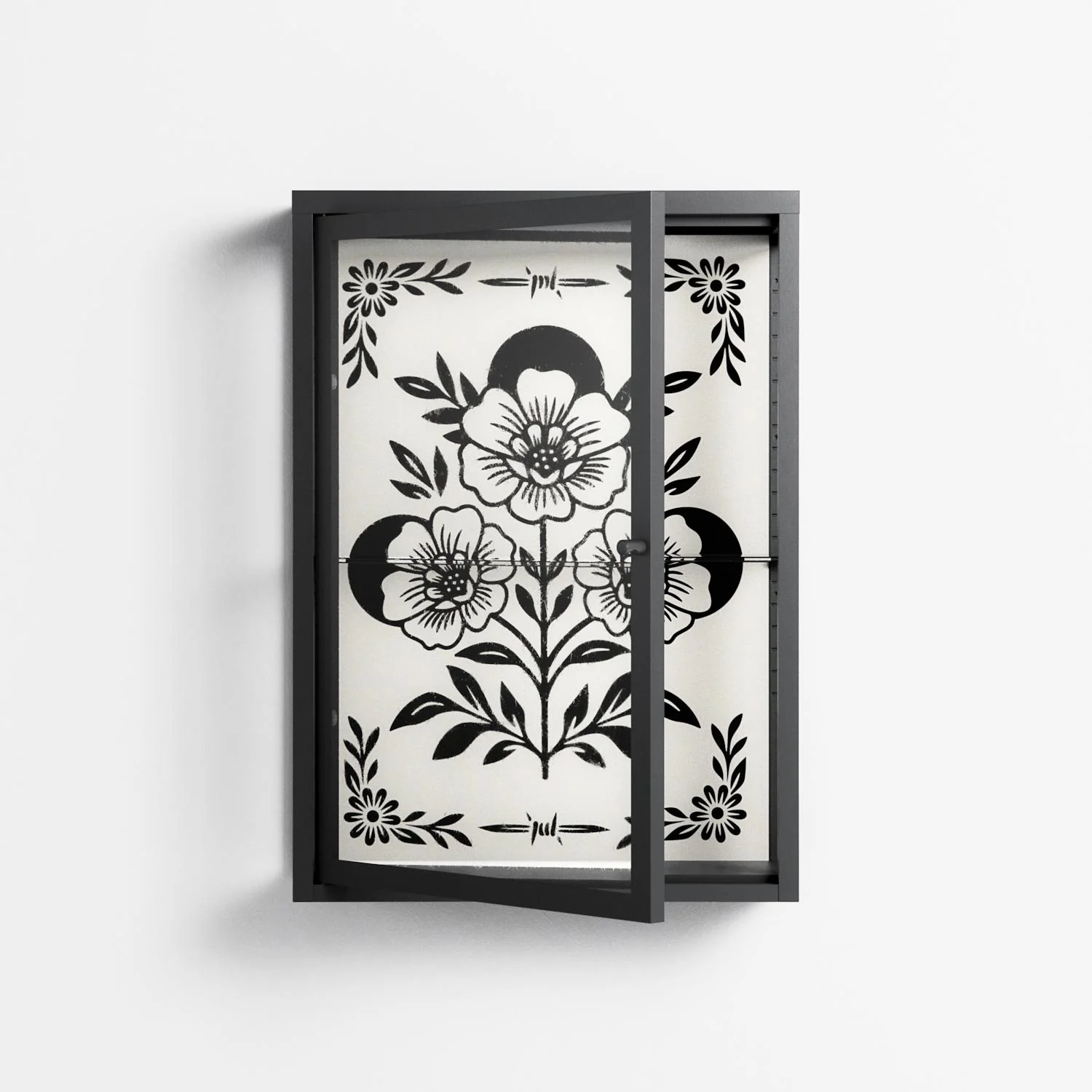 Barbed Bloom - Wall Cabinet - Daphna Sebbane - Antracite - Clear glass - Image 2