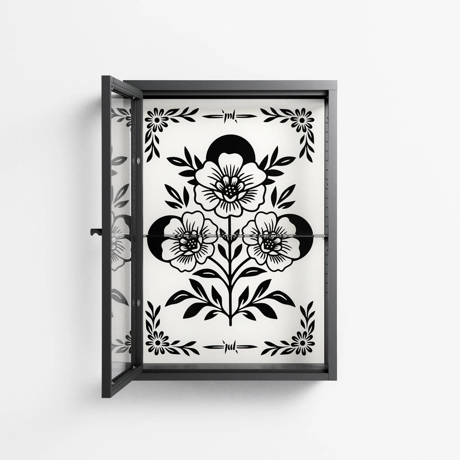 Barbed Bloom - Wall Cabinet - Daphna Sebbane - Antracite - Clear glass - Image 3