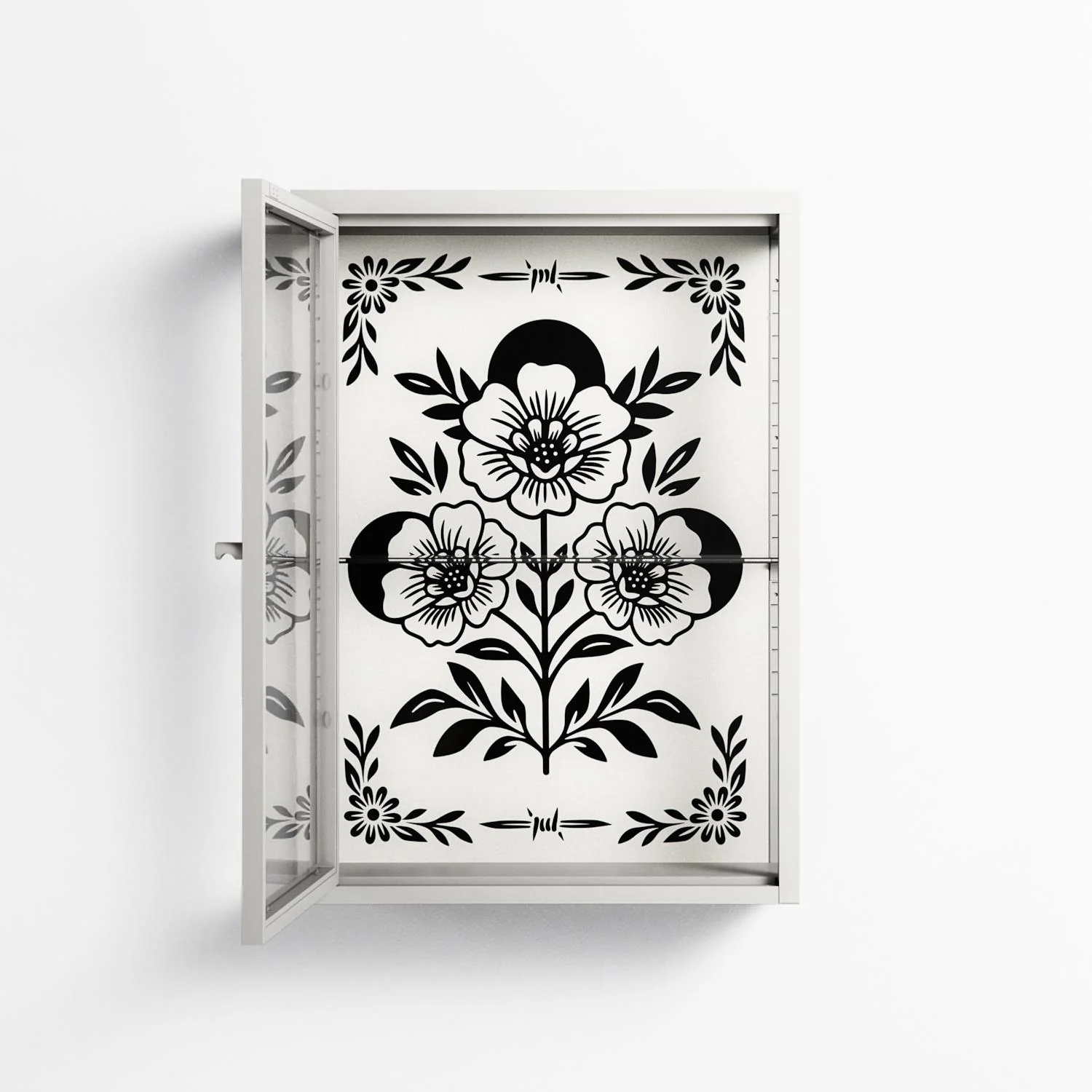 Barbed Bloom - Wall Cabinet - Daphna Sebbane - Chalk - Clear glass - Image 3