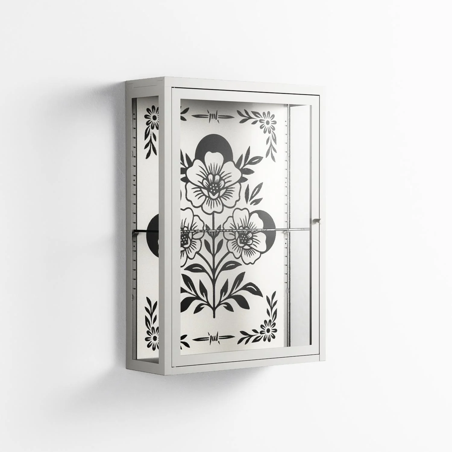 Barbed Bloom - Wall Cabinet - Daphna Sebbane - Chalk - Clear glass - Image 4