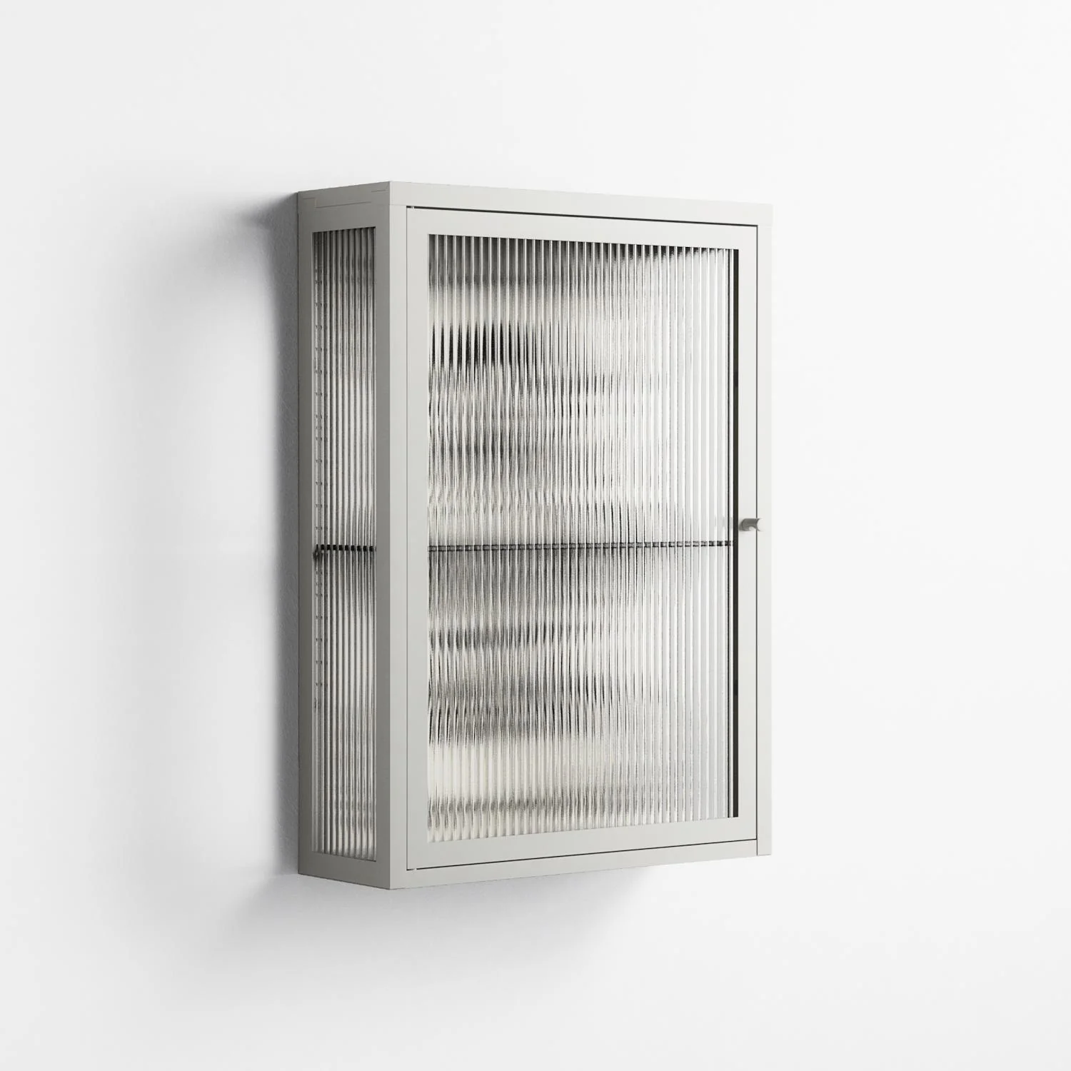 Barbed Bloom - Wall Cabinet - Daphna Sebbane - Chalk - Reeded glass - Image 4