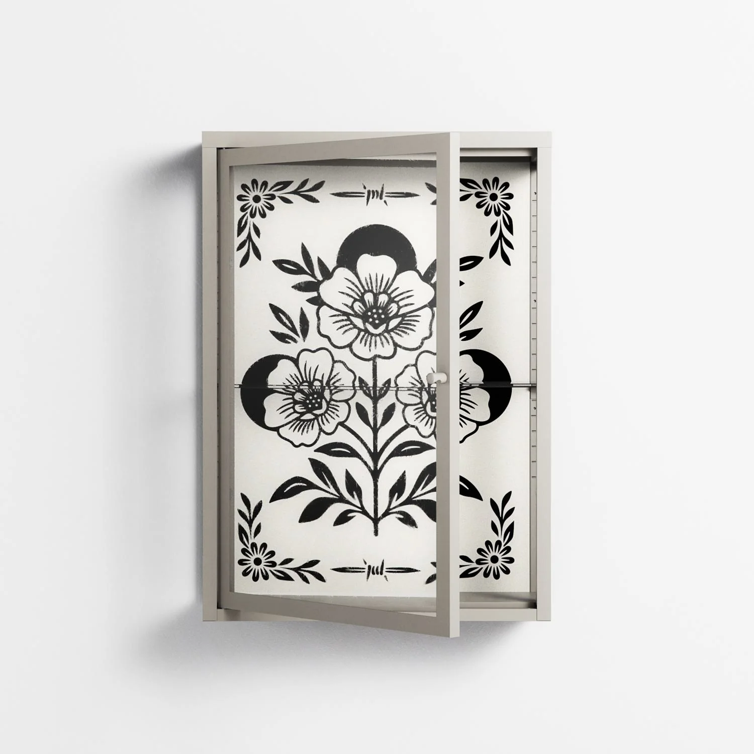 Barbed Bloom - Wall Cabinet - Daphna Sebbane - Pebble - Clear glass - Image 2