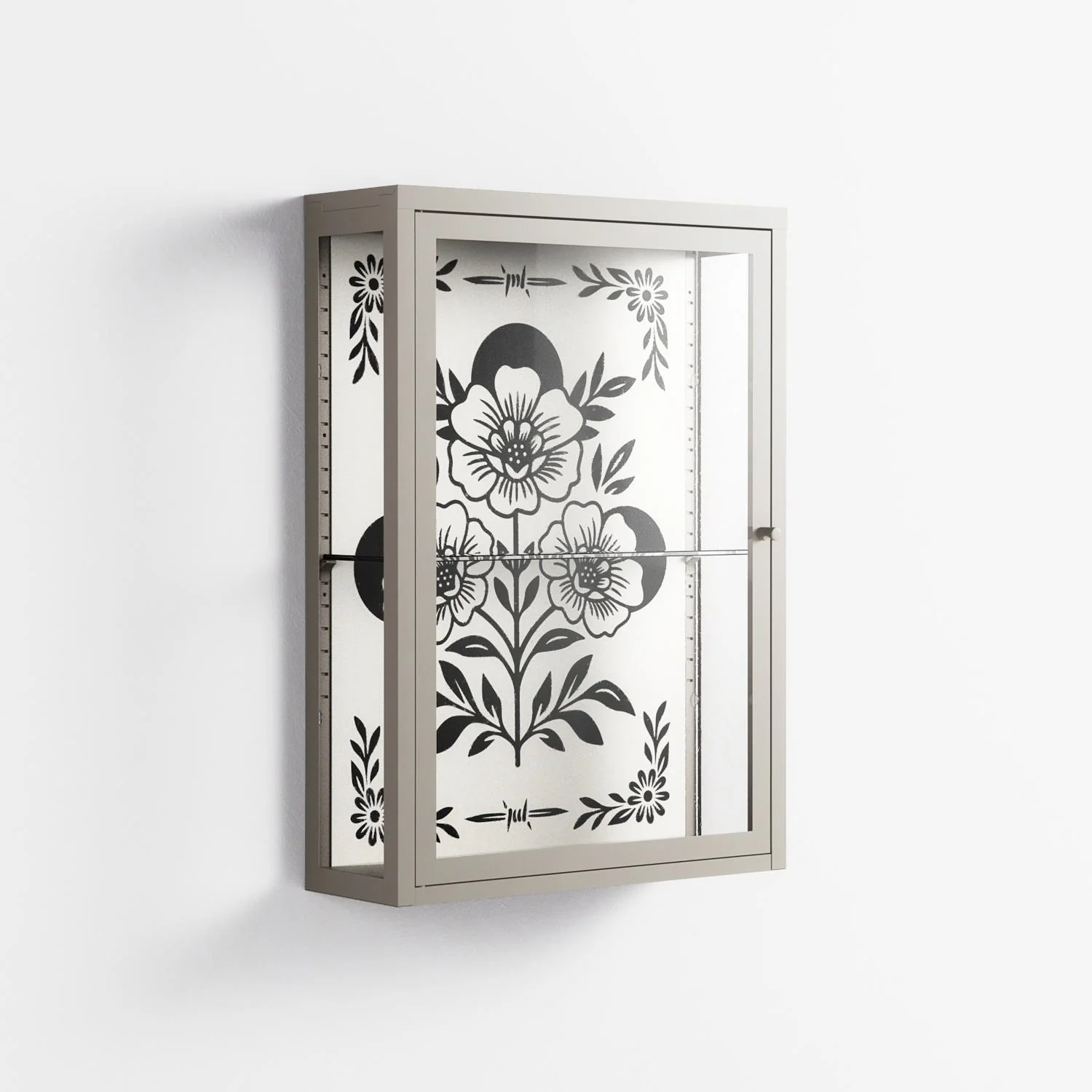 Barbed Bloom - Wall Cabinet - Daphna Sebbane - Pebble - Clear glass - Image 4