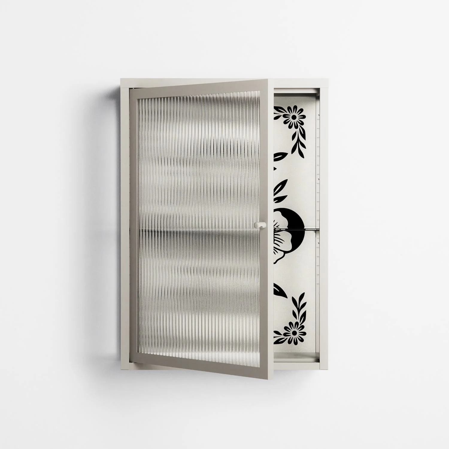 Barbed Bloom - Wall Cabinet - Daphna Sebbane - Pebble - Reeded glass - Image 2