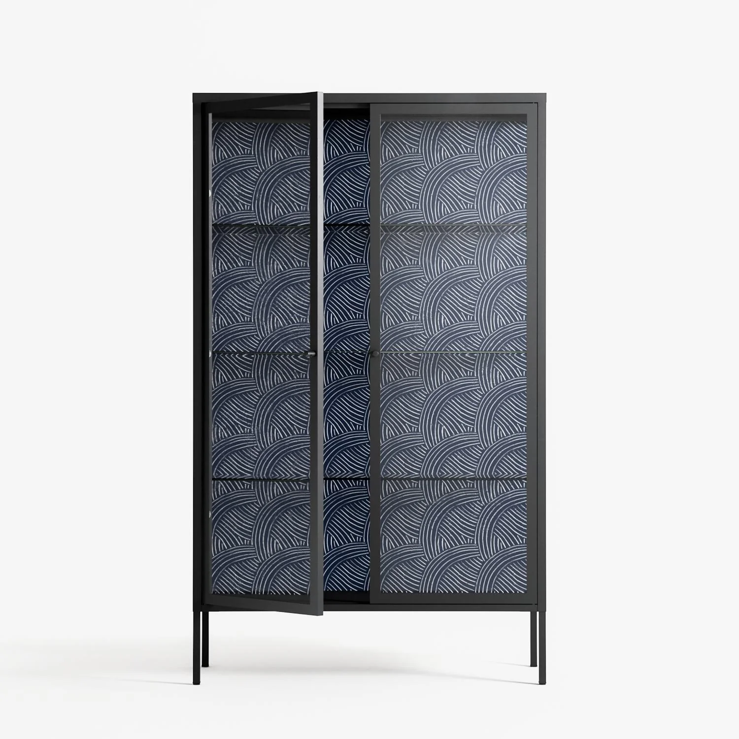 Basket Weave - Cabinet - Katie O’Shea - Antracite - Clear glass - Image 2