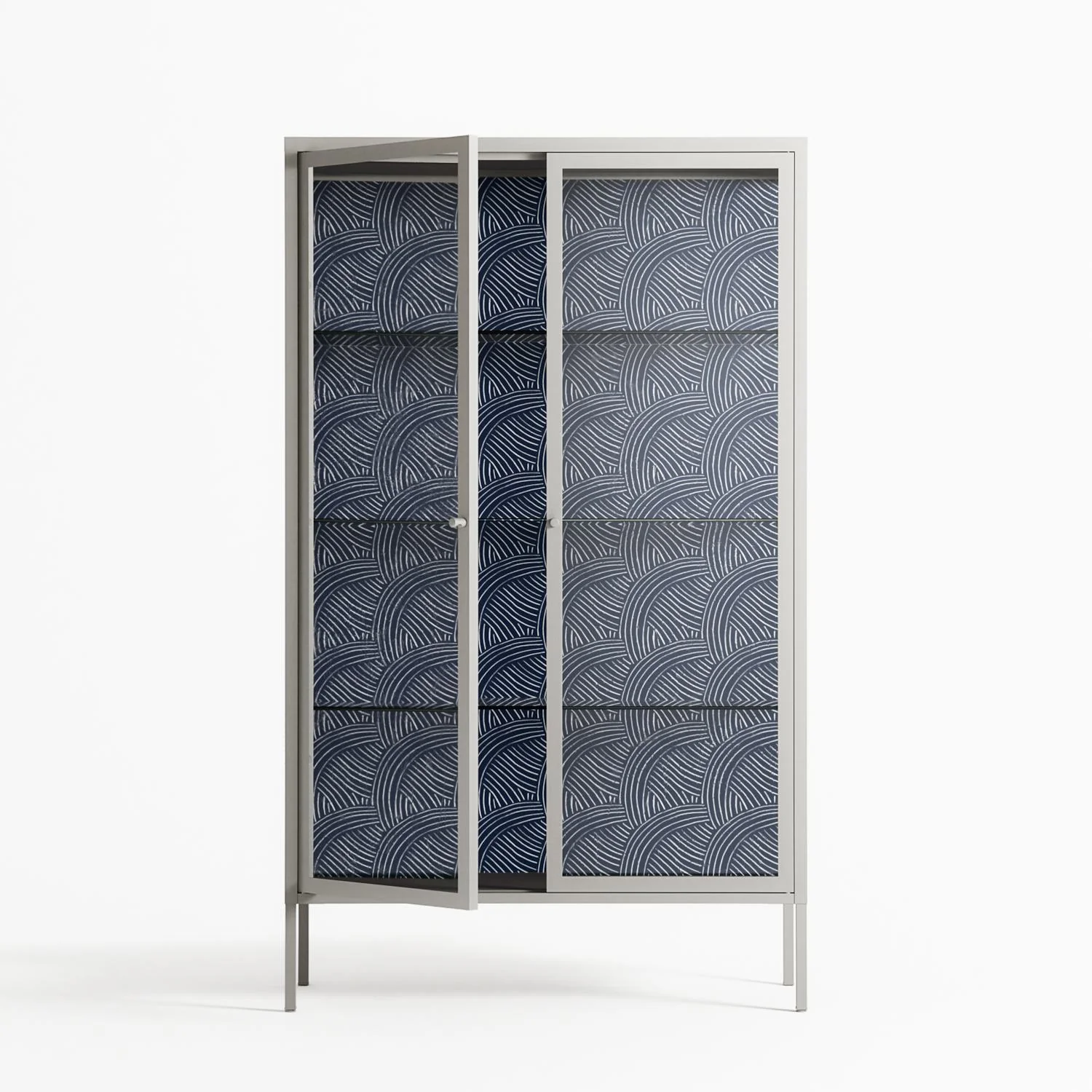 Basket Weave - Cabinet - Katie O’Shea - Chalk - Clear glass - Image 2