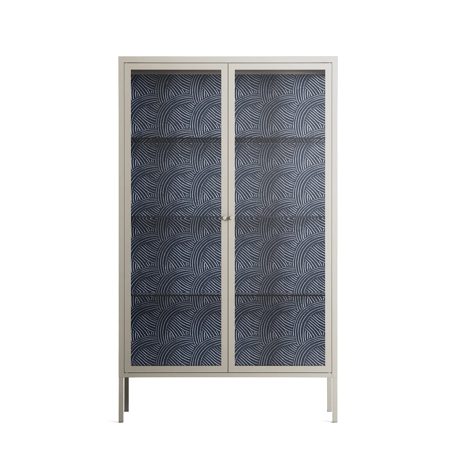 Basket Weave - Cabinet - Katie O’Shea - Pebble - Clear glass