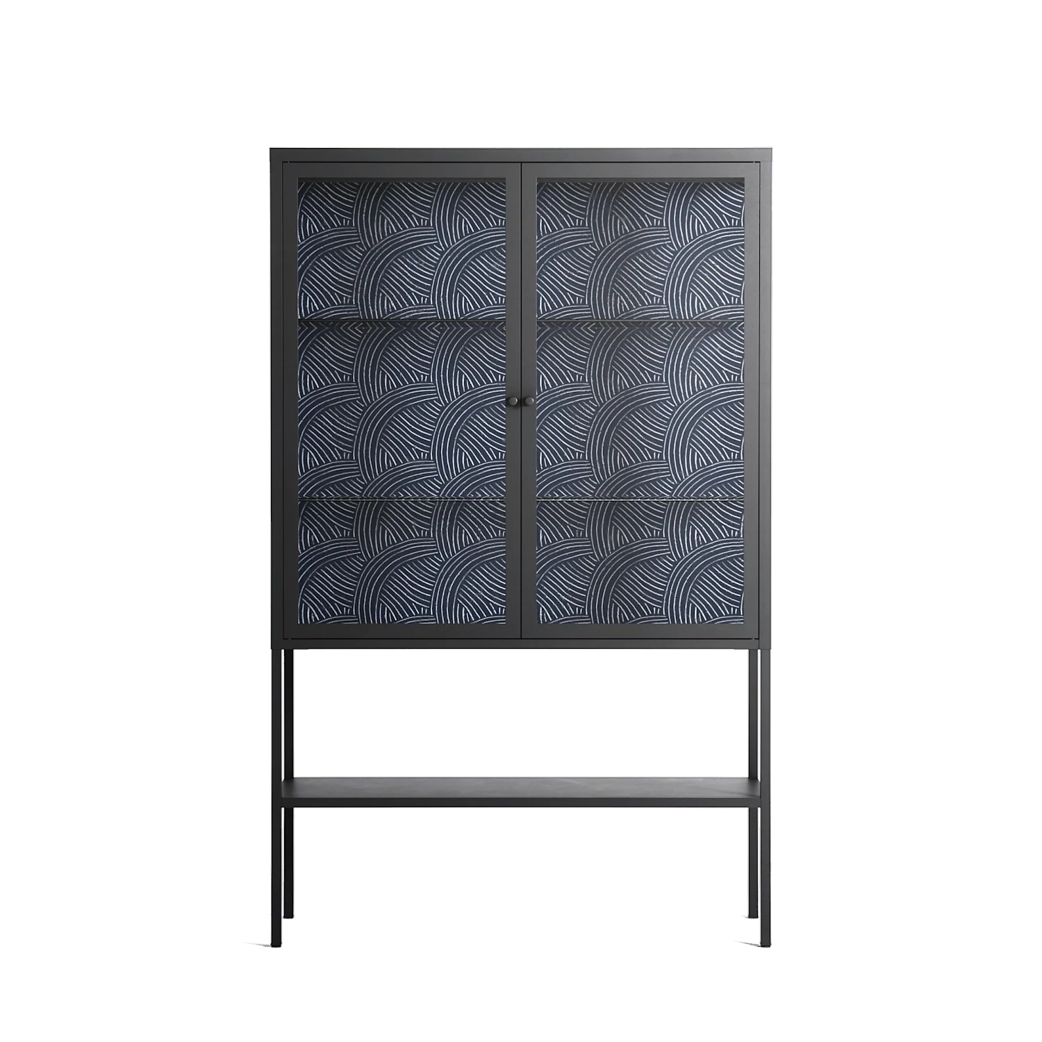 Basket Weave - Loft Cabinet - Katie O’Shea - Antracite - Clear glass