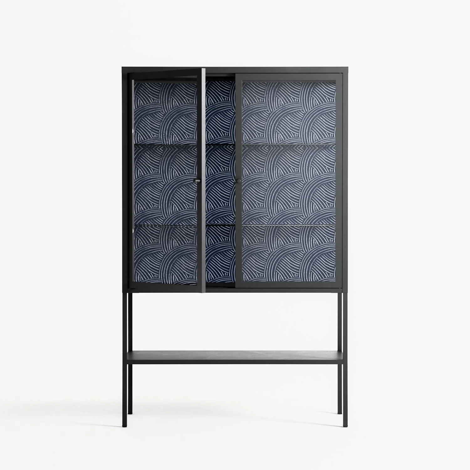 Basket Weave - Loft Cabinet - Katie O’Shea - Antracite - Clear glass - Image 2