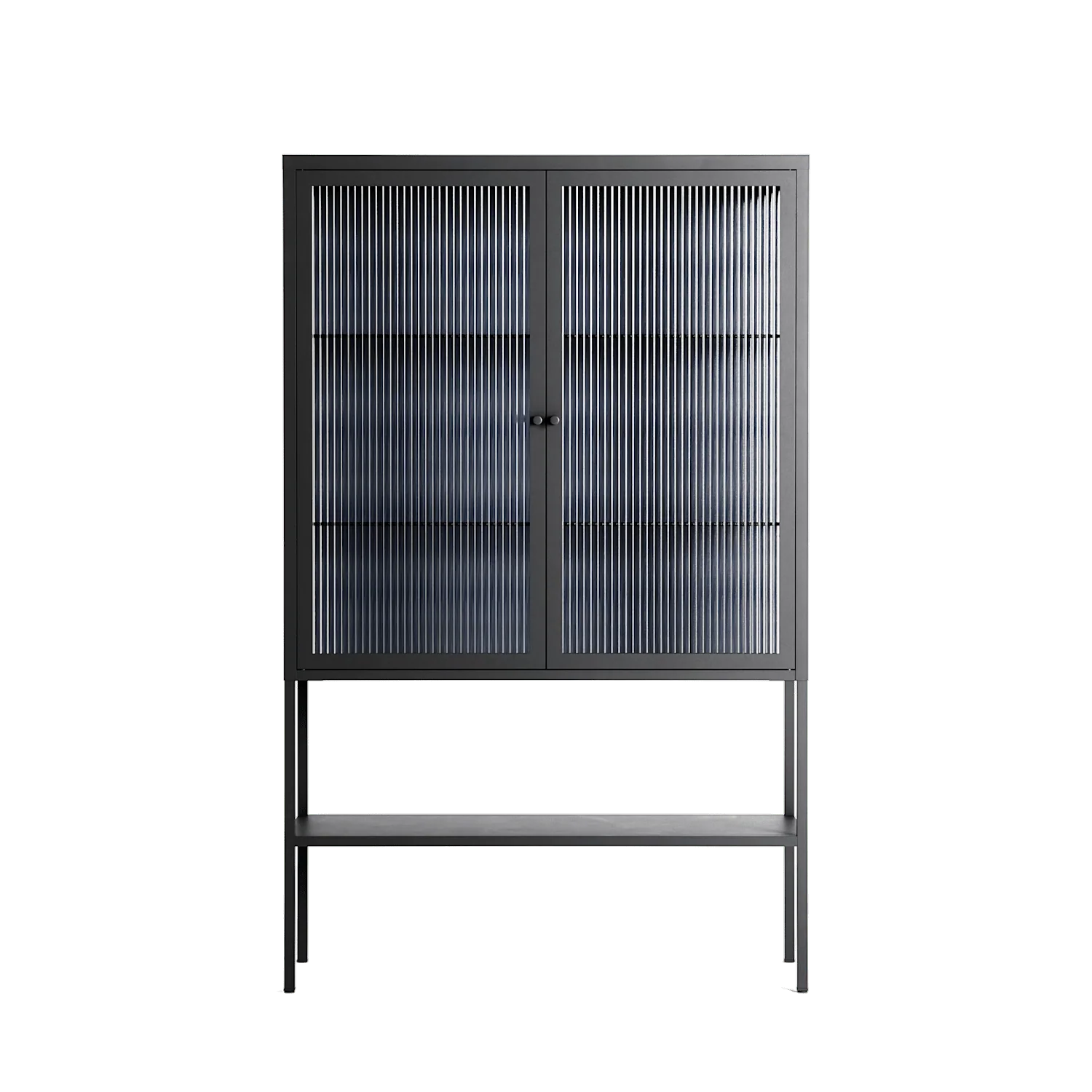 Basket Weave - Loft Cabinet - Katie O’Shea - Antracite - Reeded glass