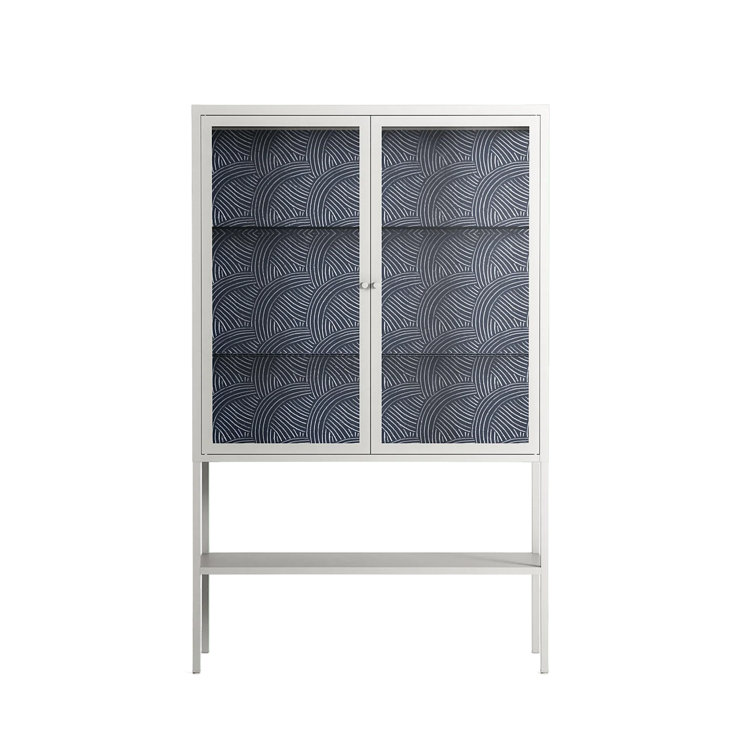Basket Weave - Loft Cabinet - Katie O’Shea - Chalk - Clear glass