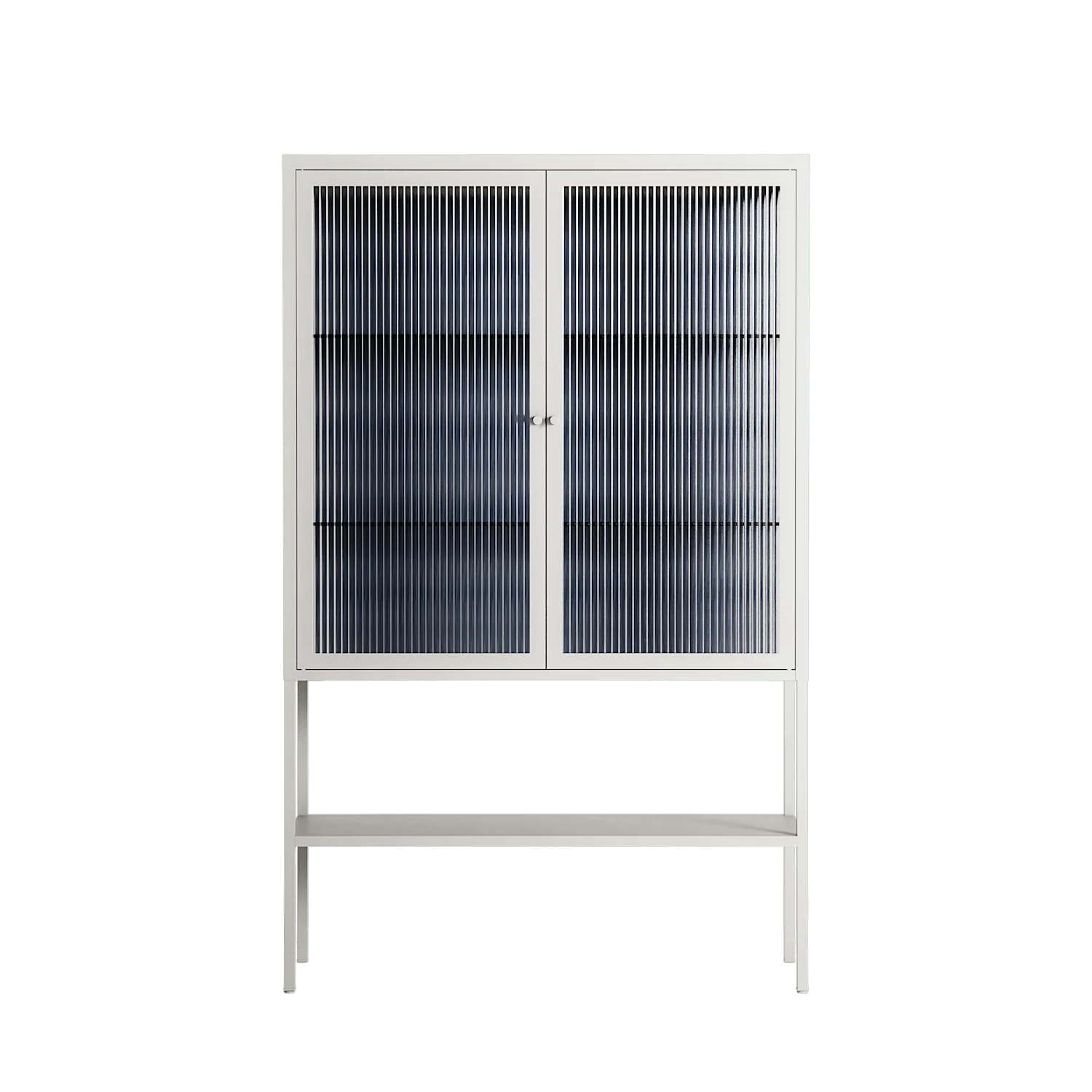 Basket Weave - Loft Cabinet - Katie O’Shea - Chalk - Reeded glass