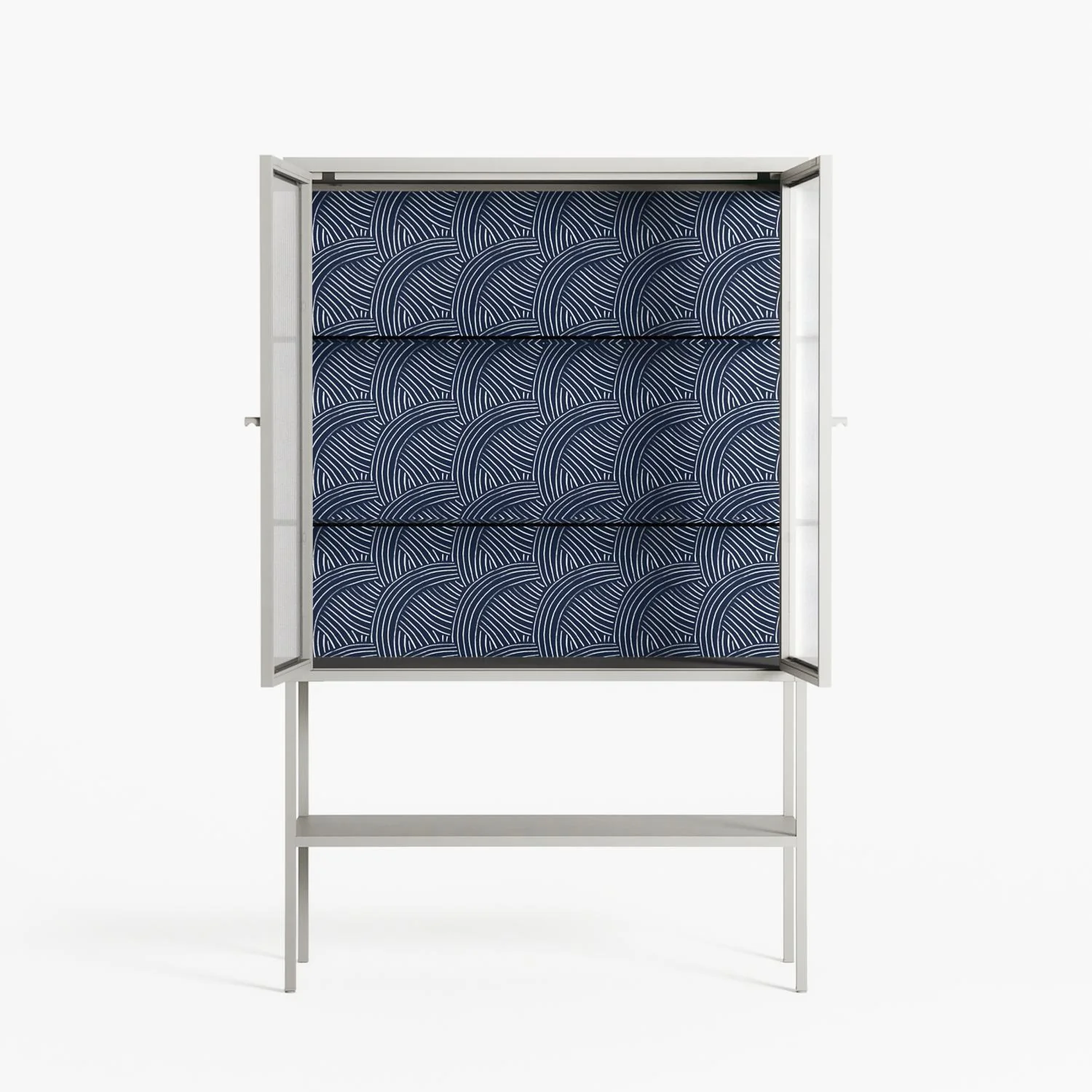 Basket Weave - Loft Cabinet - Katie O’Shea - Chalk - Reeded glass - Image 3