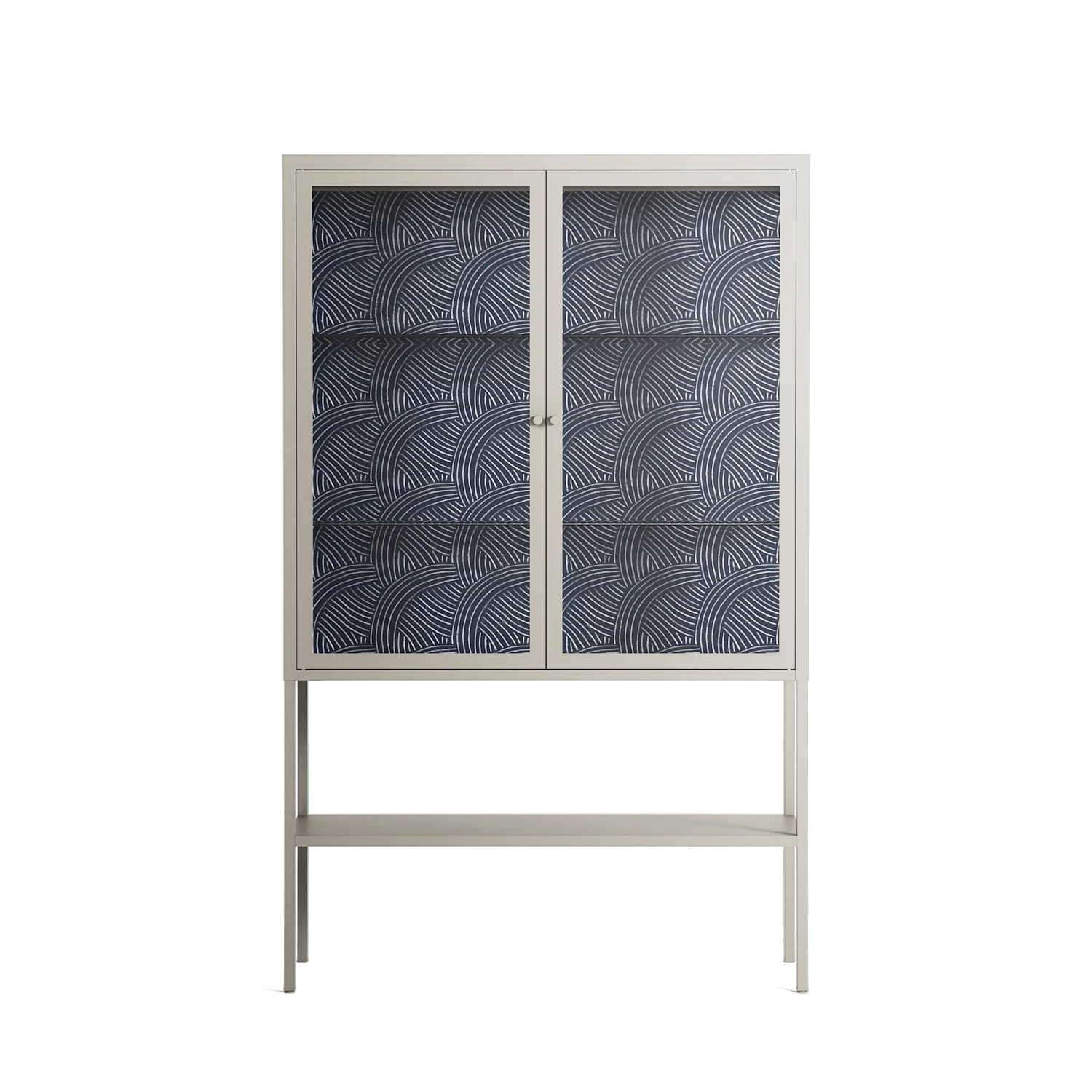 Basket Weave - Loft Cabinet - Katie O’Shea - Pebble - Clear glass