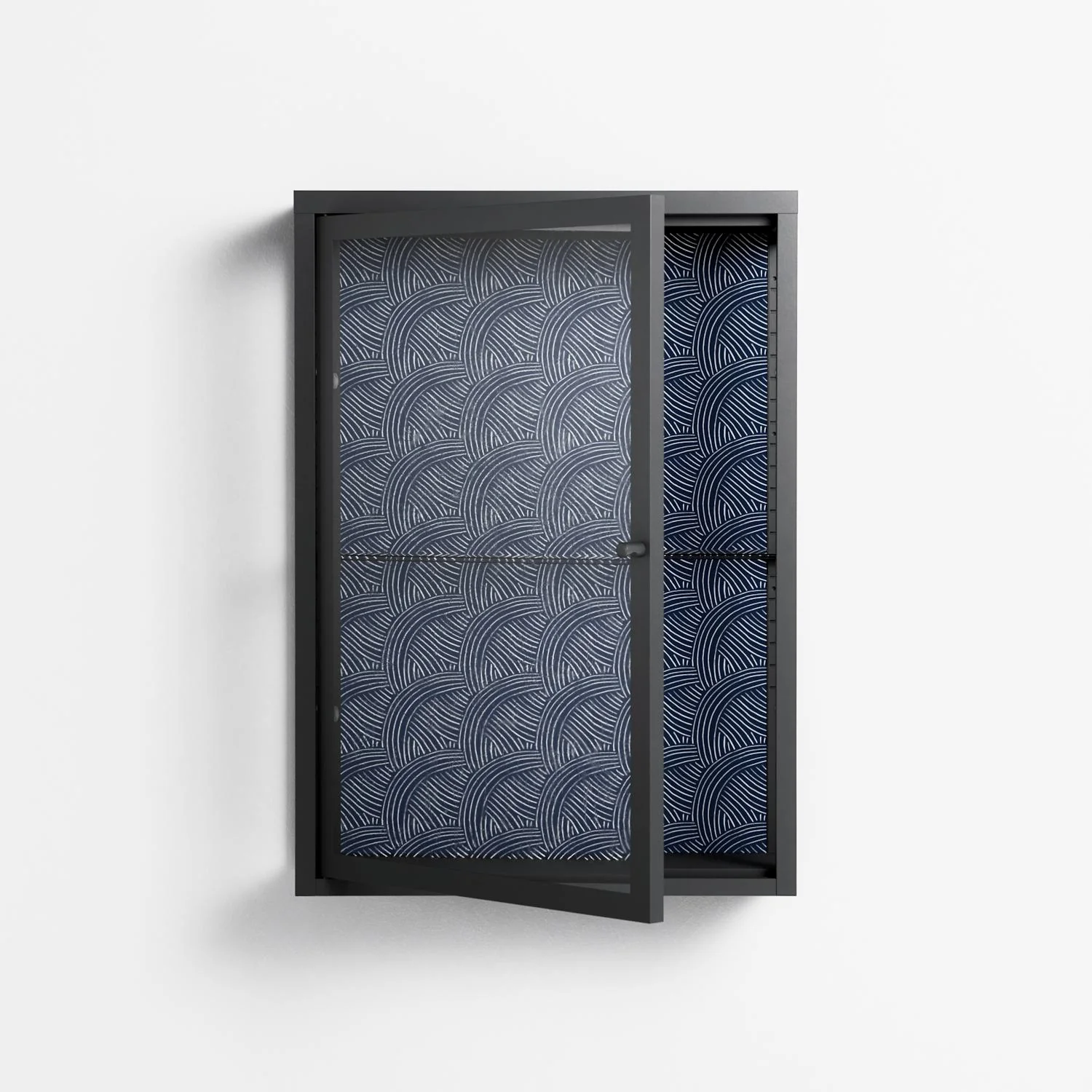 Basket Weave - Wall Cabinet - Katie O’Shea - Antracite - Clear glass - Image 2