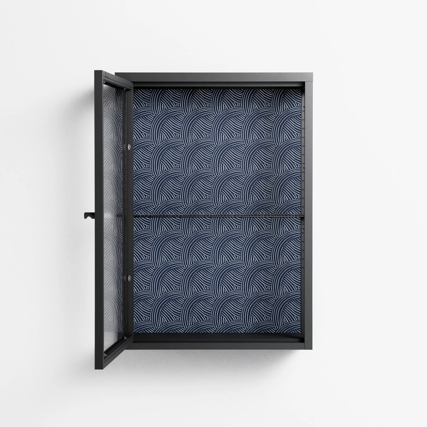 Basket Weave - Wall Cabinet - Katie O’Shea - Antracite - Clear glass - Image 3