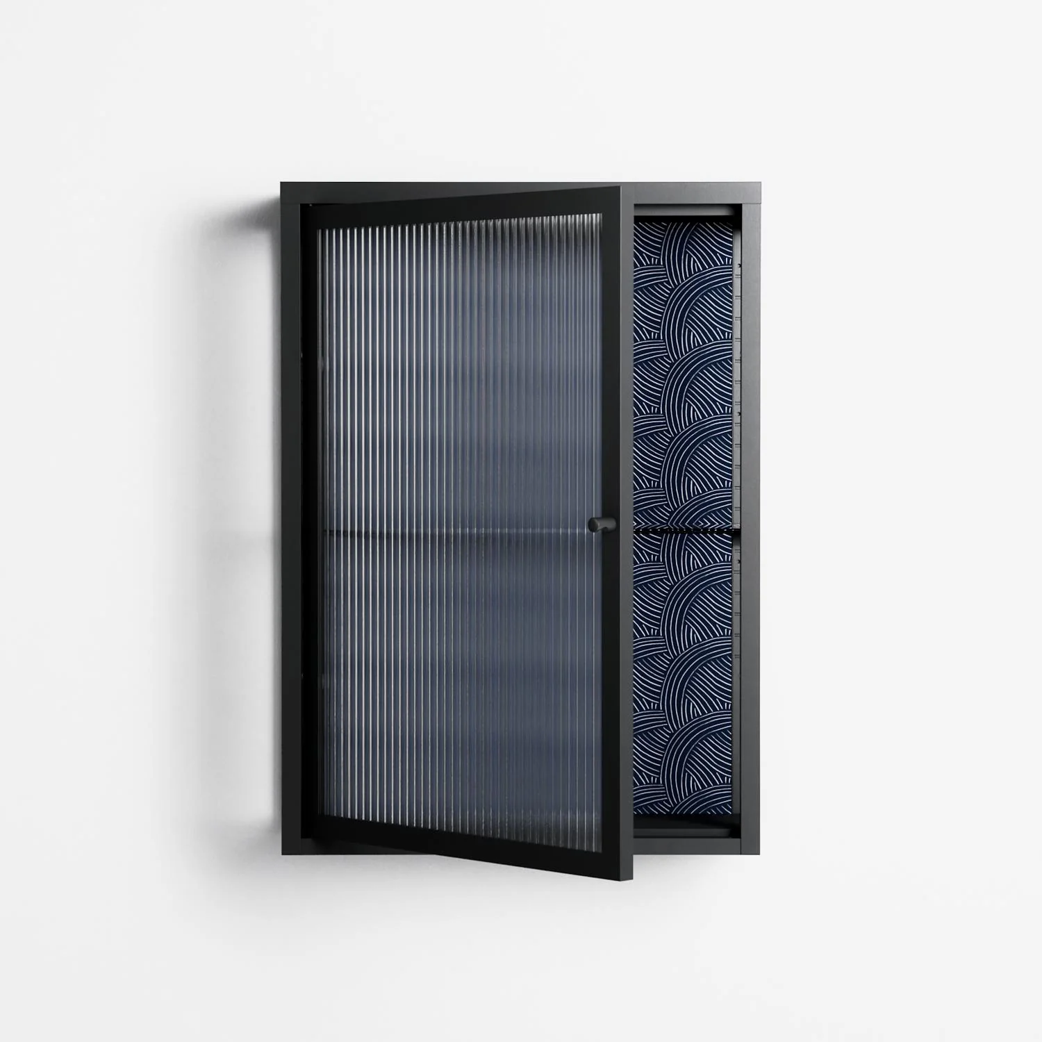 Basket Weave - Wall Cabinet - Katie O’Shea - Antracite - Reeded glass - Image 2