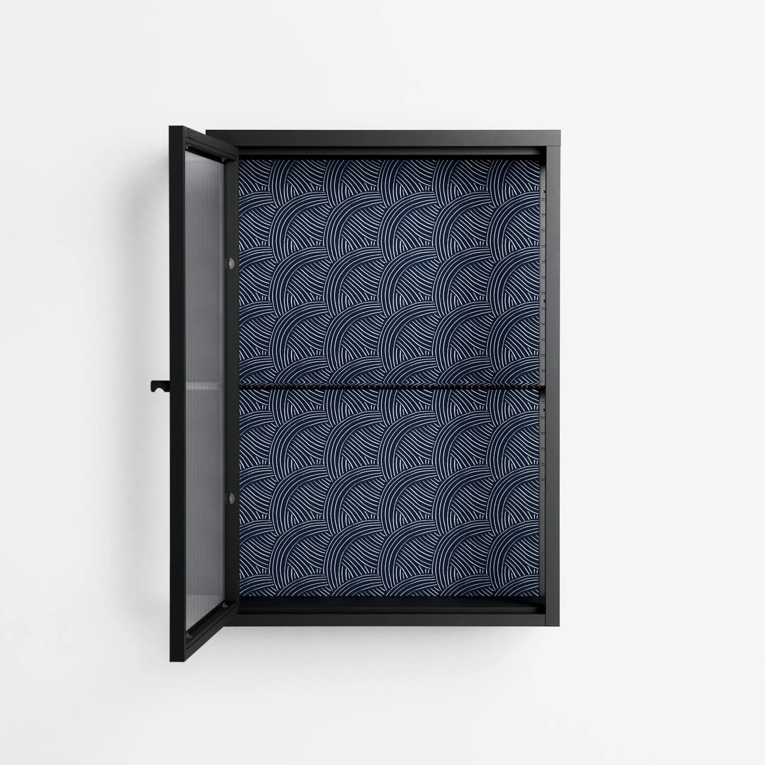 Basket Weave - Wall Cabinet - Katie O’Shea - Antracite - Reeded glass - Image 3