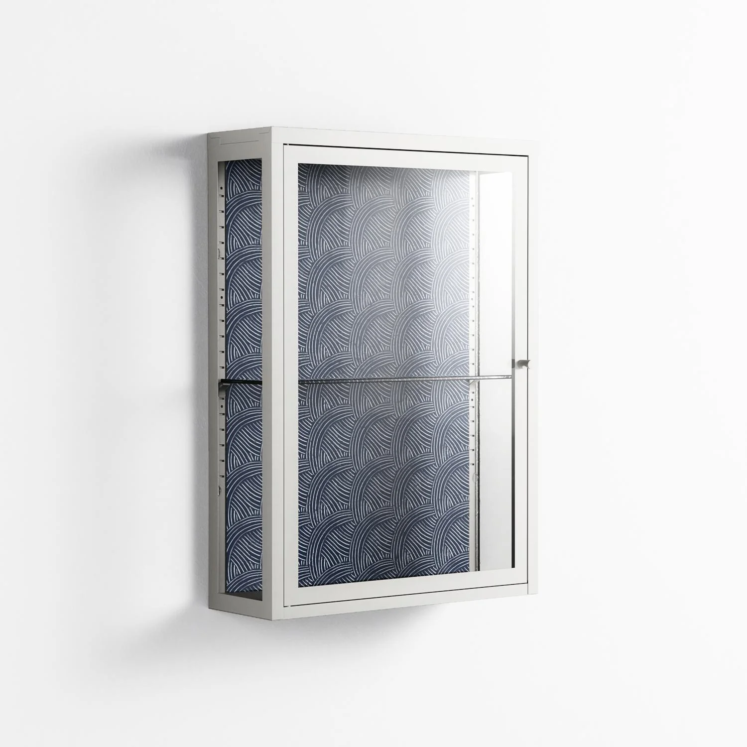 Basket Weave - Wall Cabinet - Katie O’Shea - Chalk - Clear glass - Image 4