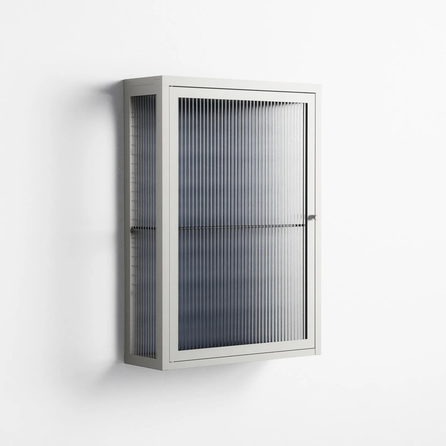 Basket Weave - Wall Cabinet - Katie O’Shea - Chalk - Reeded glass - Image 4