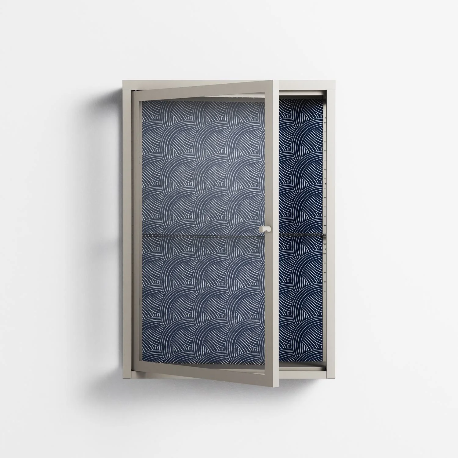 Basket Weave - Wall Cabinet - Katie O’Shea - Pebble - Clear glass - Image 2
