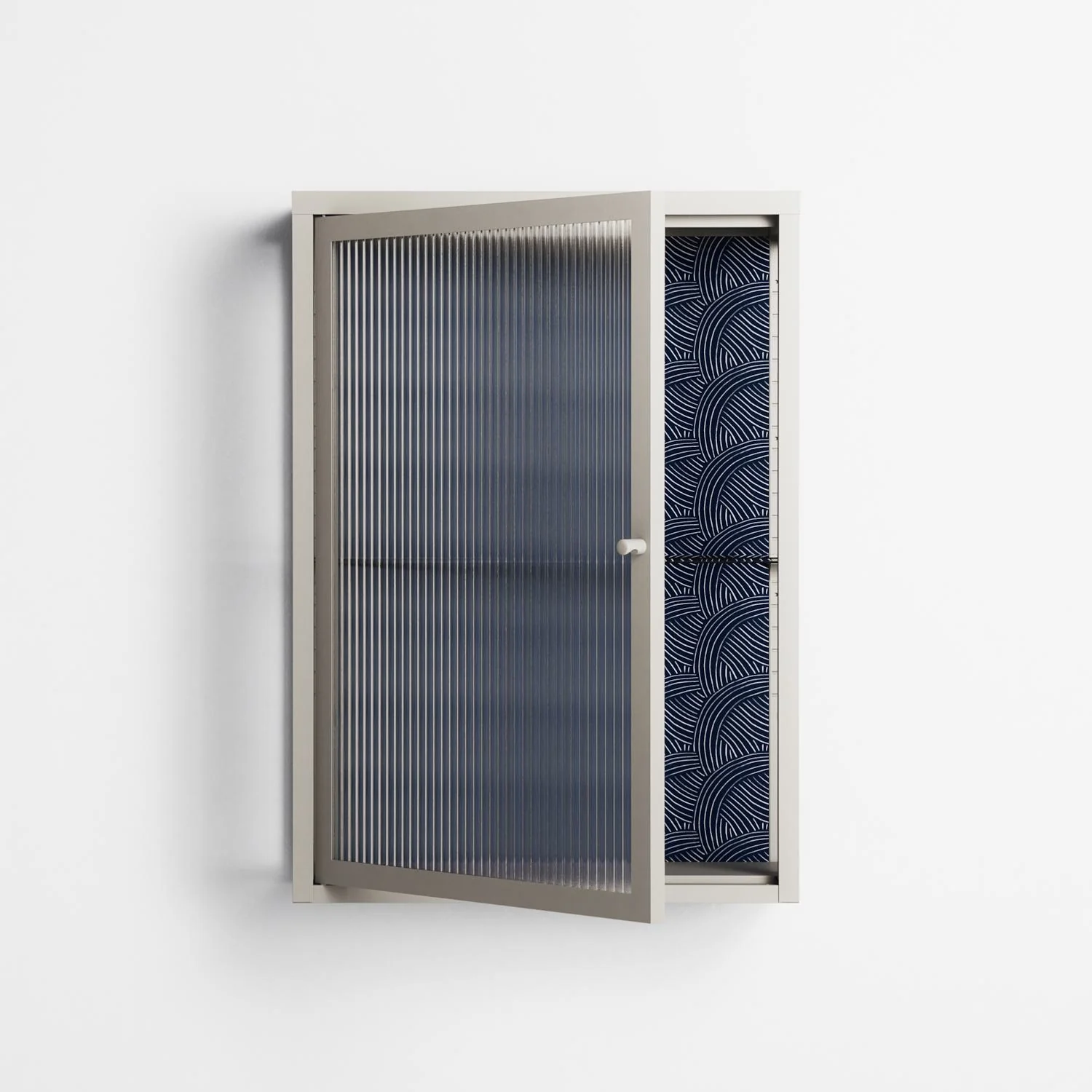 Basket Weave - Wall Cabinet - Katie O’Shea - Pebble - Reeded glass - Image 2