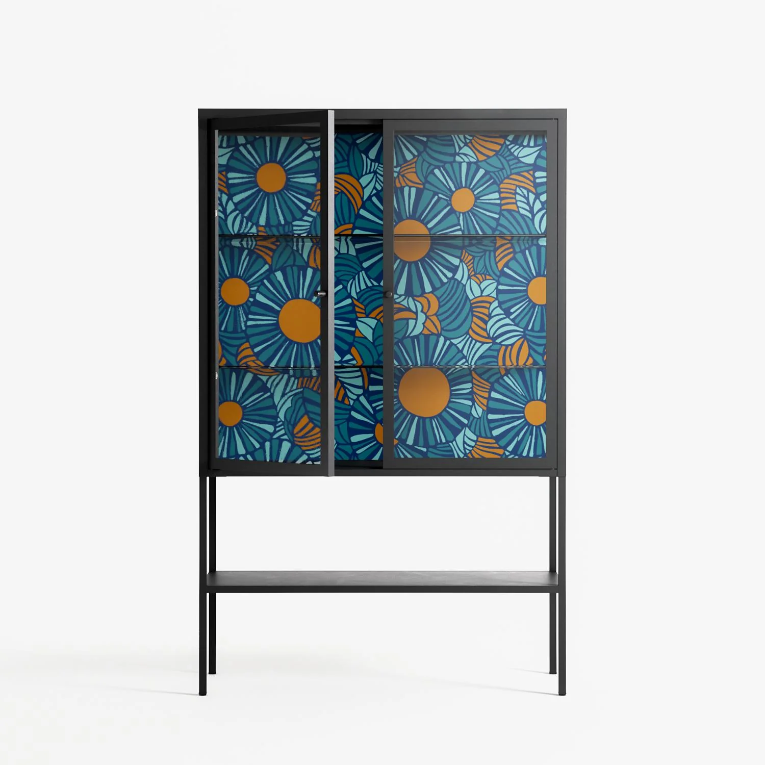 Bellis Bounty Blue - Loft Cabinet - Amy Suther - Antracite - Clear glass - Image 2