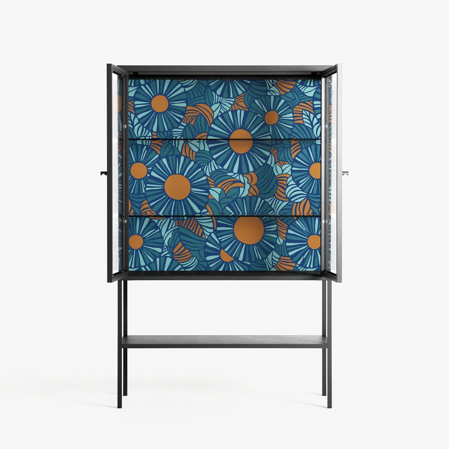 Bellis Bounty Blue - Loft Cabinet - Amy Suther - Antracite - Clear glass - Image 3