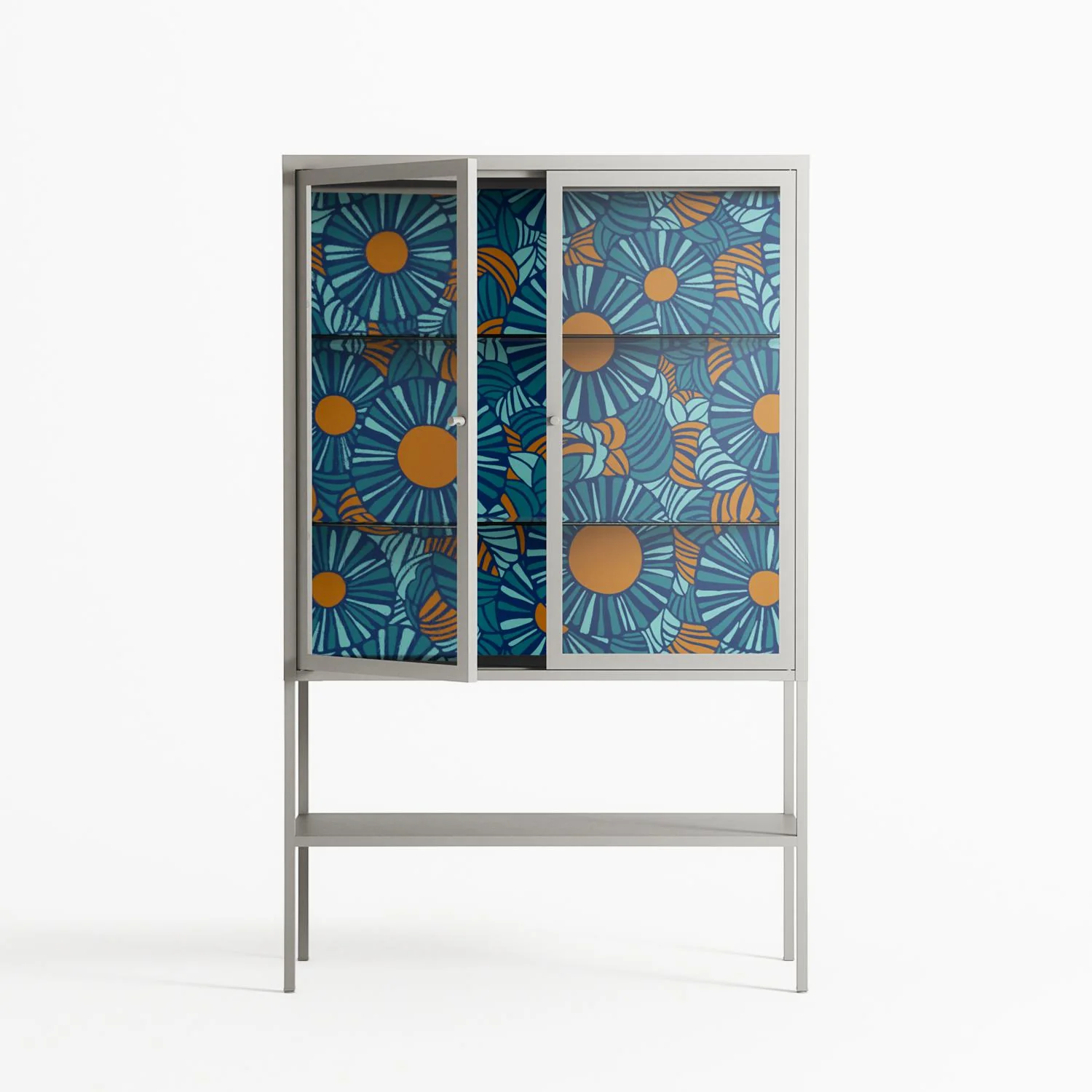 Bellis Bounty Blue - Loft Cabinet - Amy Suther - Chalk - Clear glass - Image 2