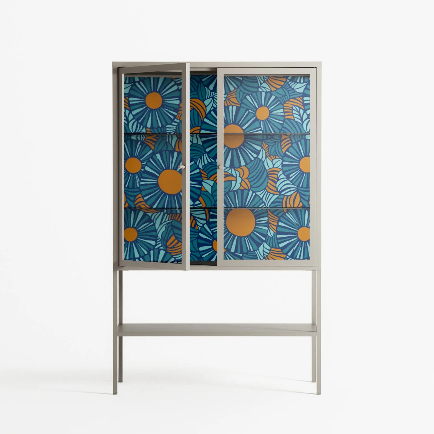 Bellis Bounty Blue - Loft Cabinet - Amy Suther - Pebble - Clear glass - Image 2