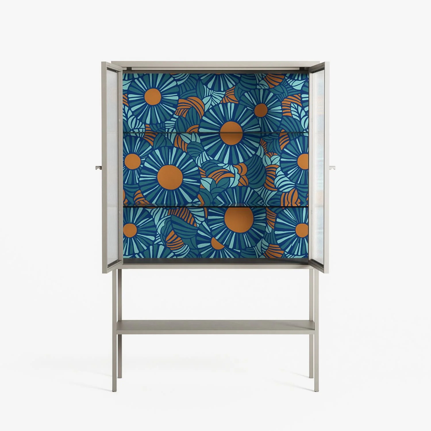Bellis Bounty Blue - Loft Cabinet - Amy Suther - Pebble - Reeded glass - Image 3