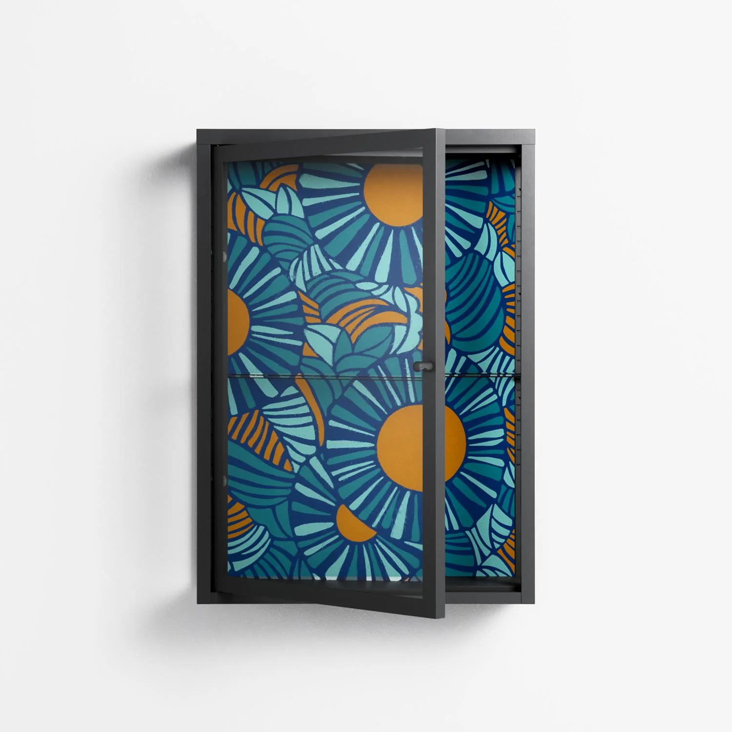 Bellis Bounty Blue - Wall Cabinet - Amy Suther - Antracite - Clear glass - Image 2