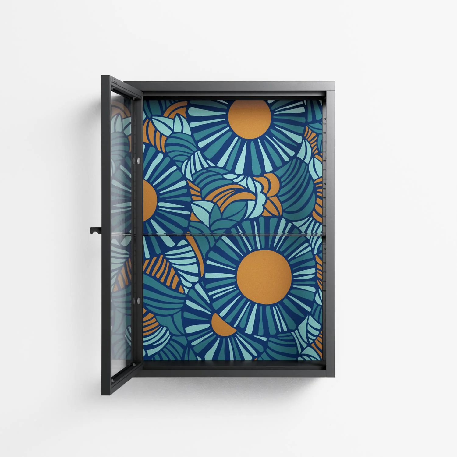 Bellis Bounty Blue - Wall Cabinet - Amy Suther - Antracite - Clear glass - Image 3