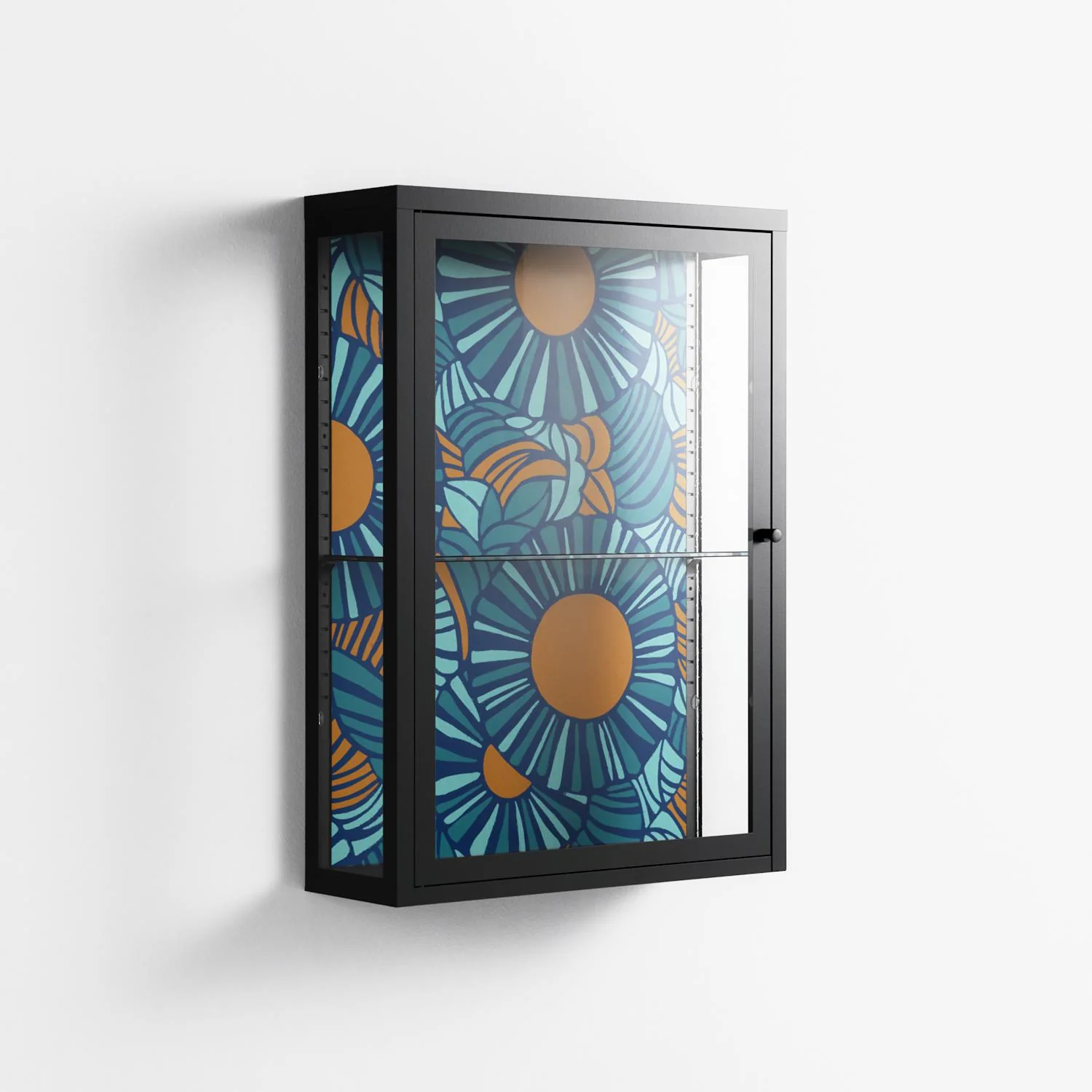 Bellis Bounty Blue - Wall Cabinet - Amy Suther - Antracite - Clear glass - Image 4