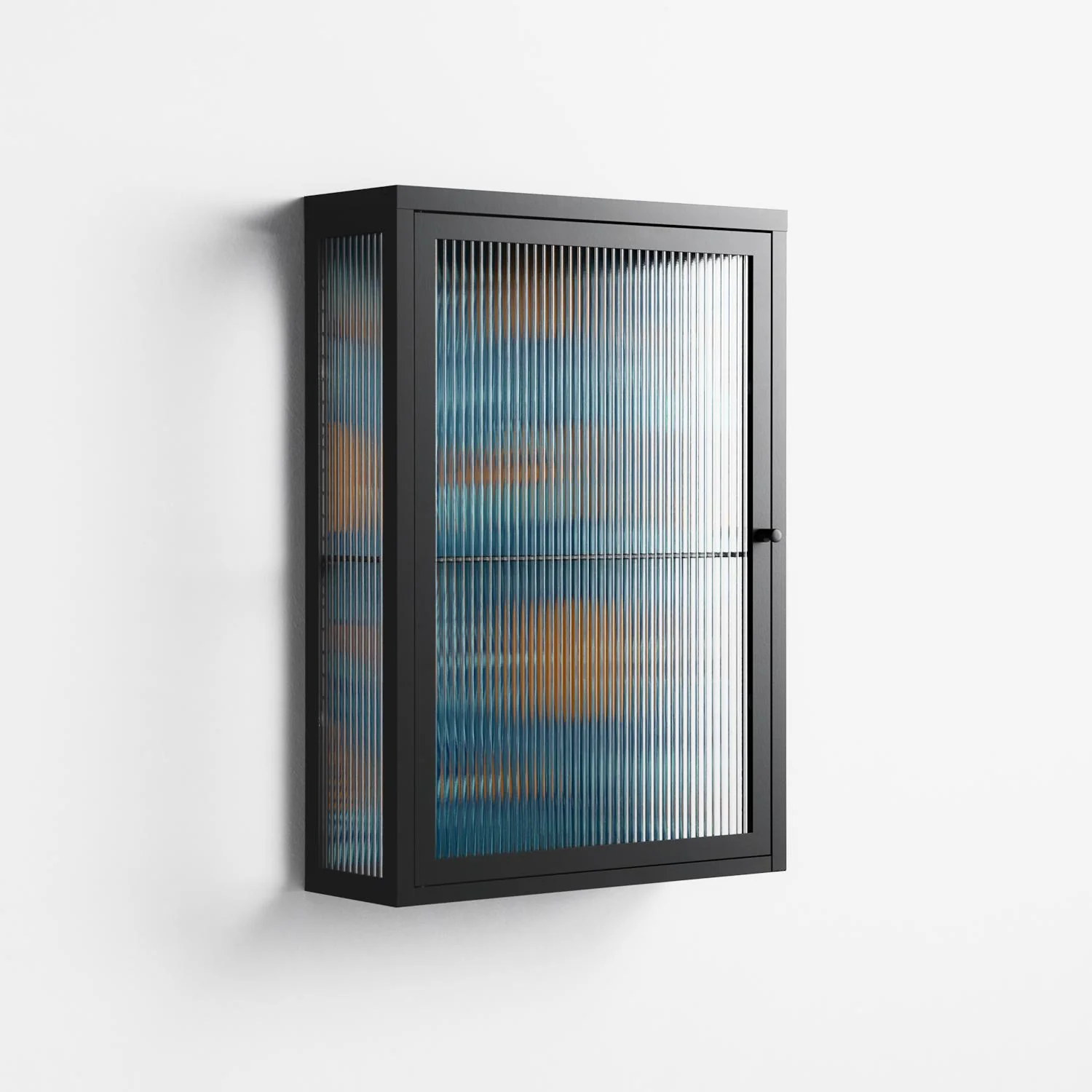 Bellis Bounty Blue - Wall Cabinet - Amy Suther - Antracite - Reeded glass - Image 4