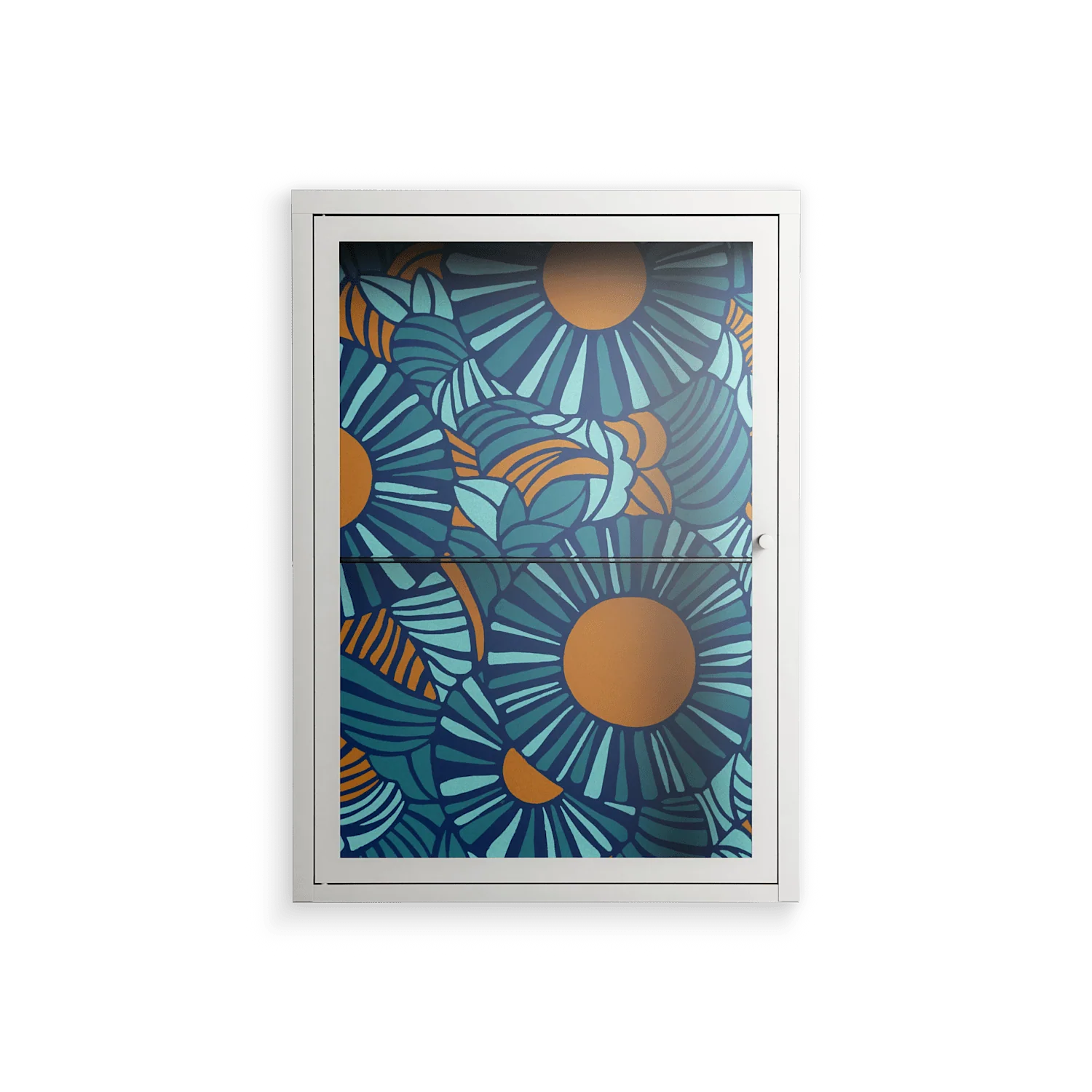 Bellis Bounty Blue - Wall Cabinet - Amy Suther - Chalk - Clear glass