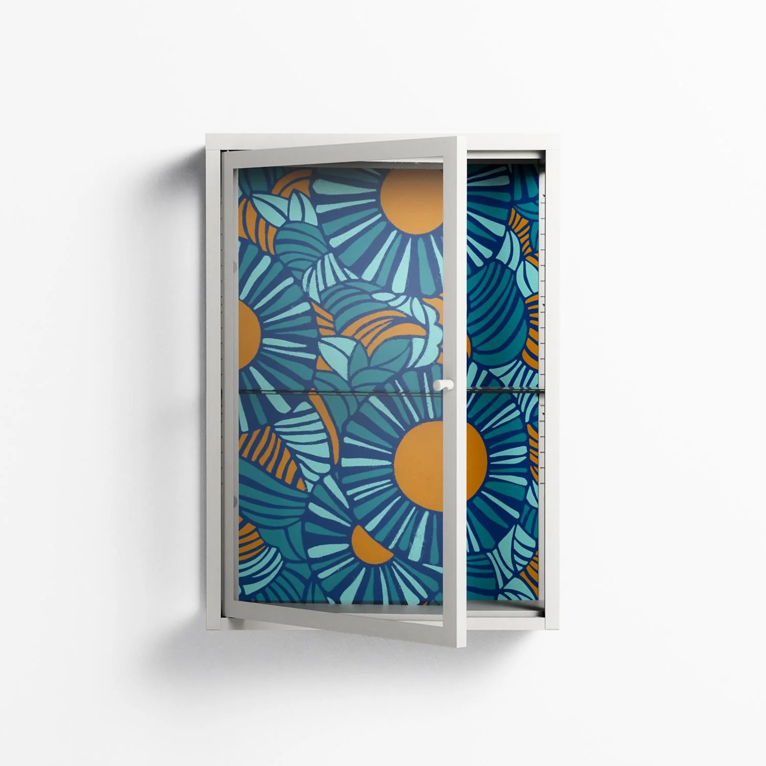Bellis Bounty Blue - Wall Cabinet - Amy Suther - Chalk - Clear glass - Image 2