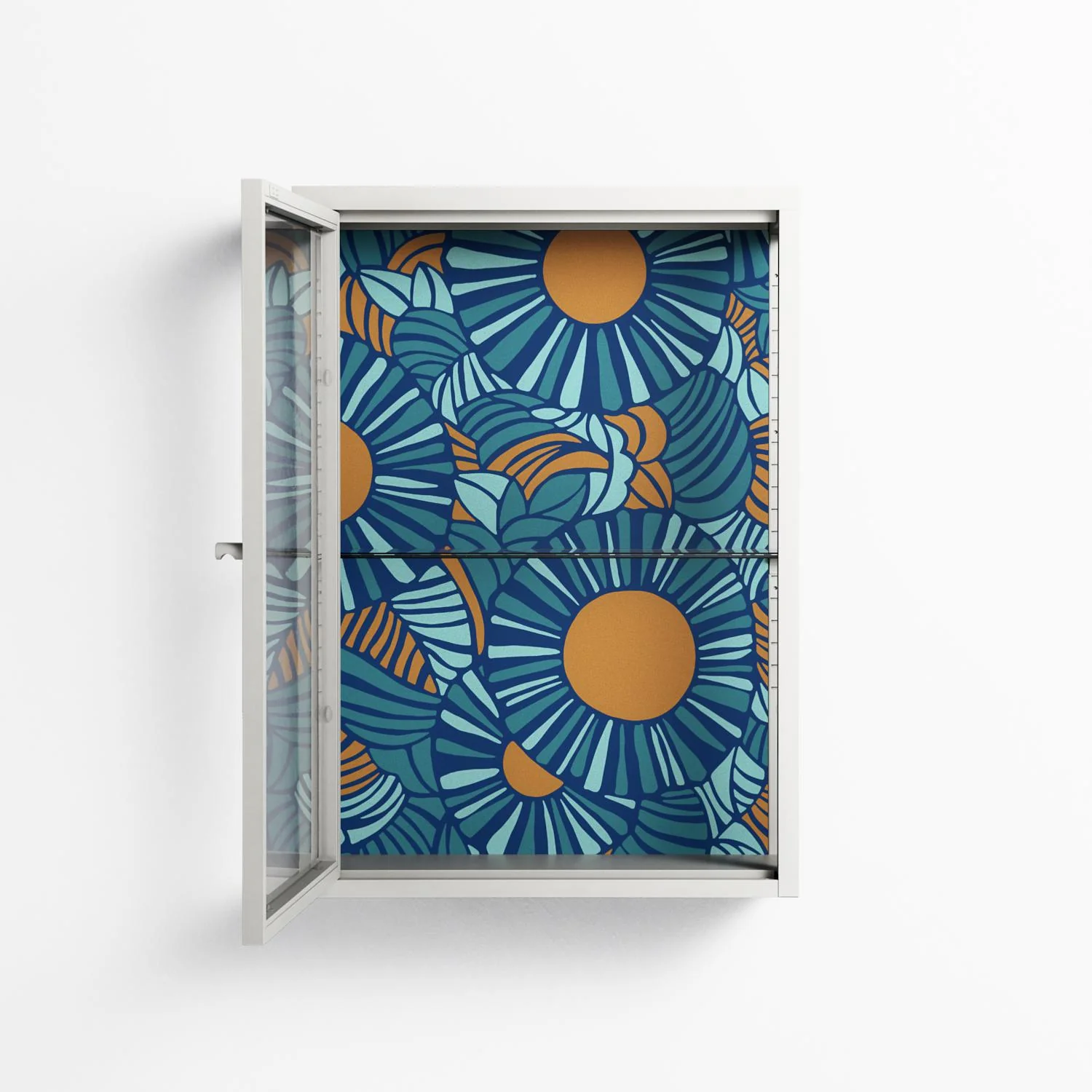 Bellis Bounty Blue - Wall Cabinet - Amy Suther - Chalk - Clear glass - Image 3