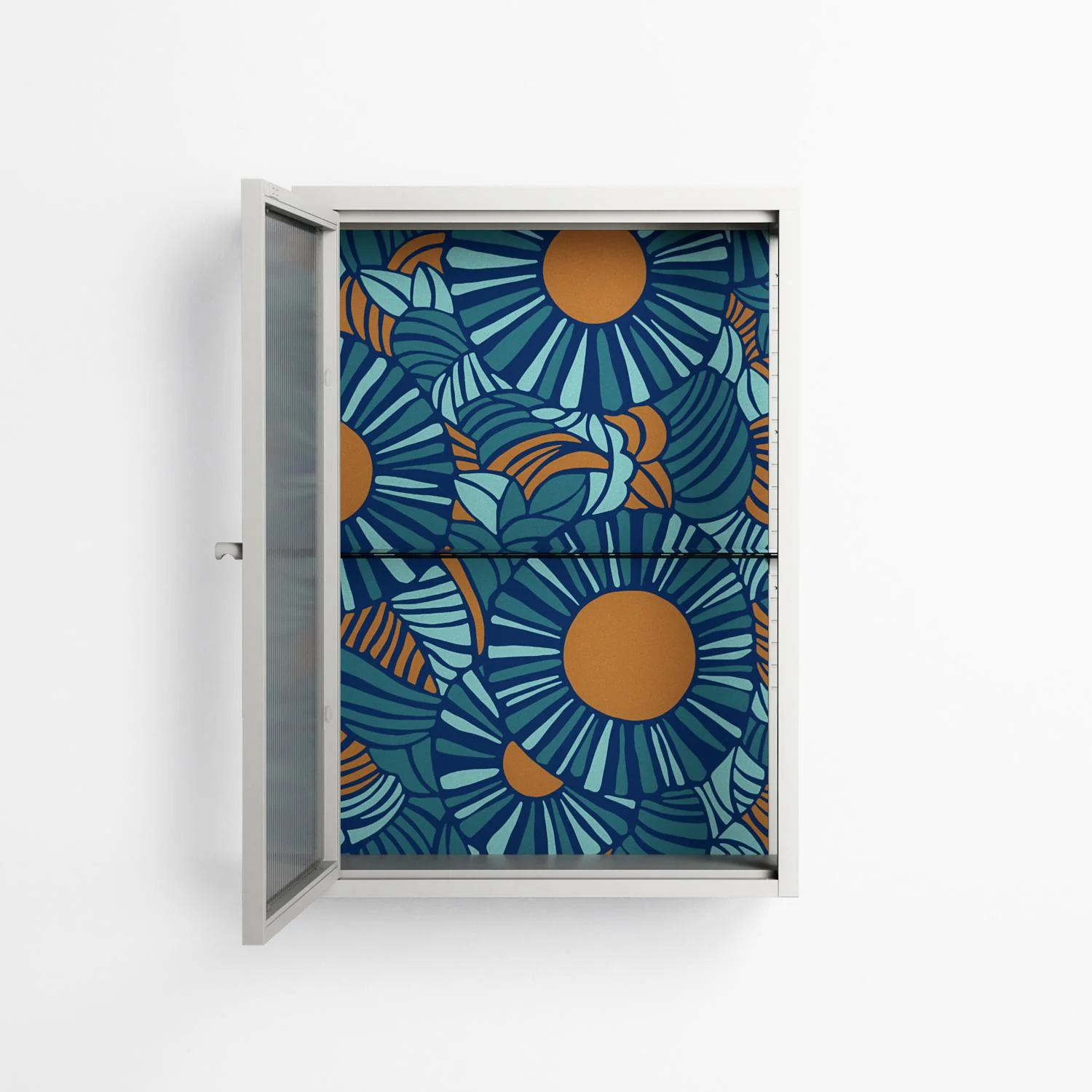 Bellis Bounty Blue - Wall Cabinet - Amy Suther - Chalk - Reeded glass - Image 3