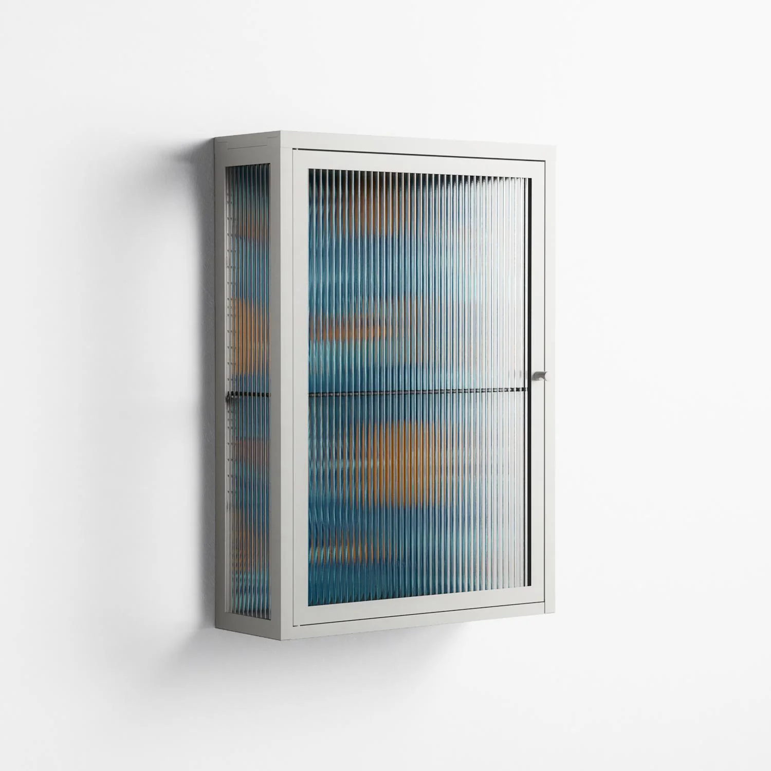 Bellis Bounty Blue - Wall Cabinet - Amy Suther - Chalk - Reeded glass - Image 4