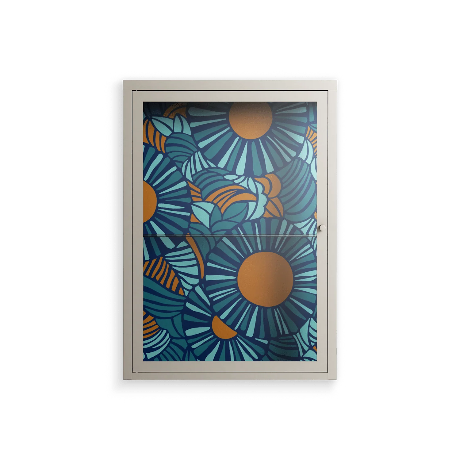 Bellis Bounty Blue - Wall Cabinet - Amy Suther - Pebble - Clear glass