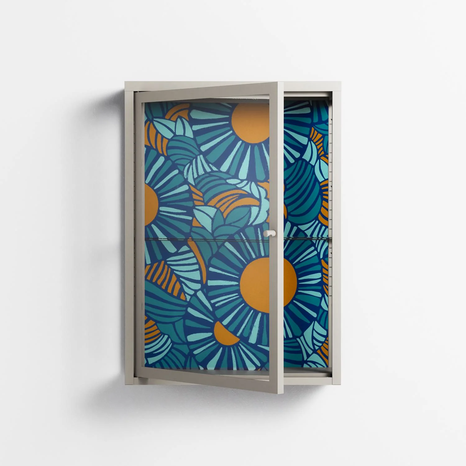 Bellis Bounty Blue - Wall Cabinet - Amy Suther - Pebble - Clear glass - Image 2