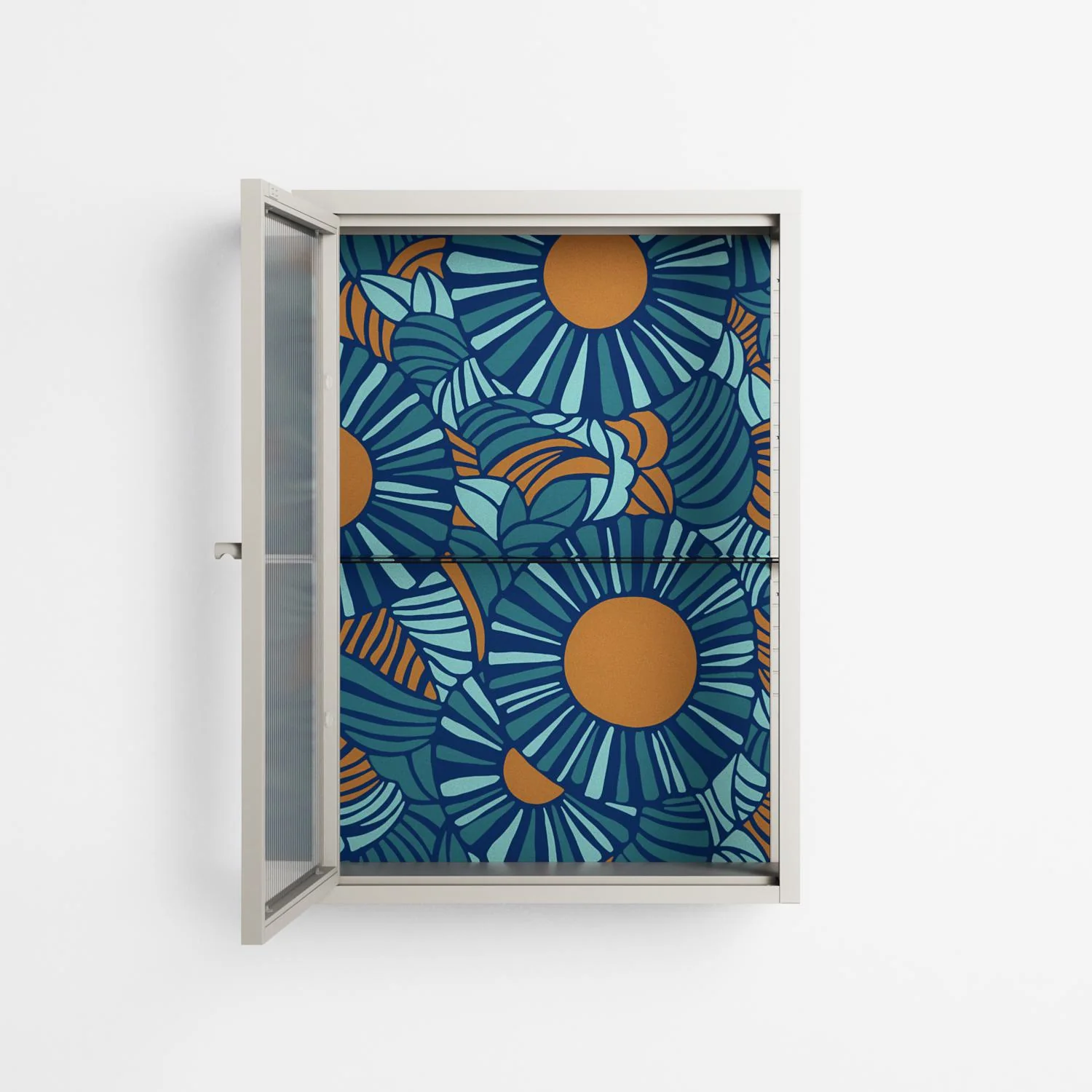 Bellis Bounty Blue - Wall Cabinet - Amy Suther - Pebble - Reeded glass - Image 3