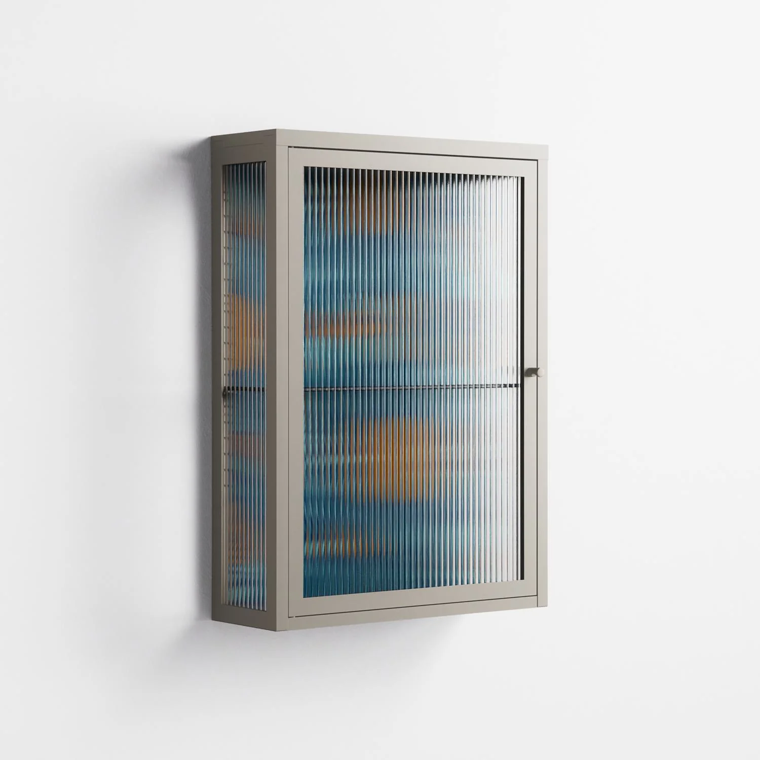 Bellis Bounty Blue - Wall Cabinet - Amy Suther - Pebble - Reeded glass - Image 4